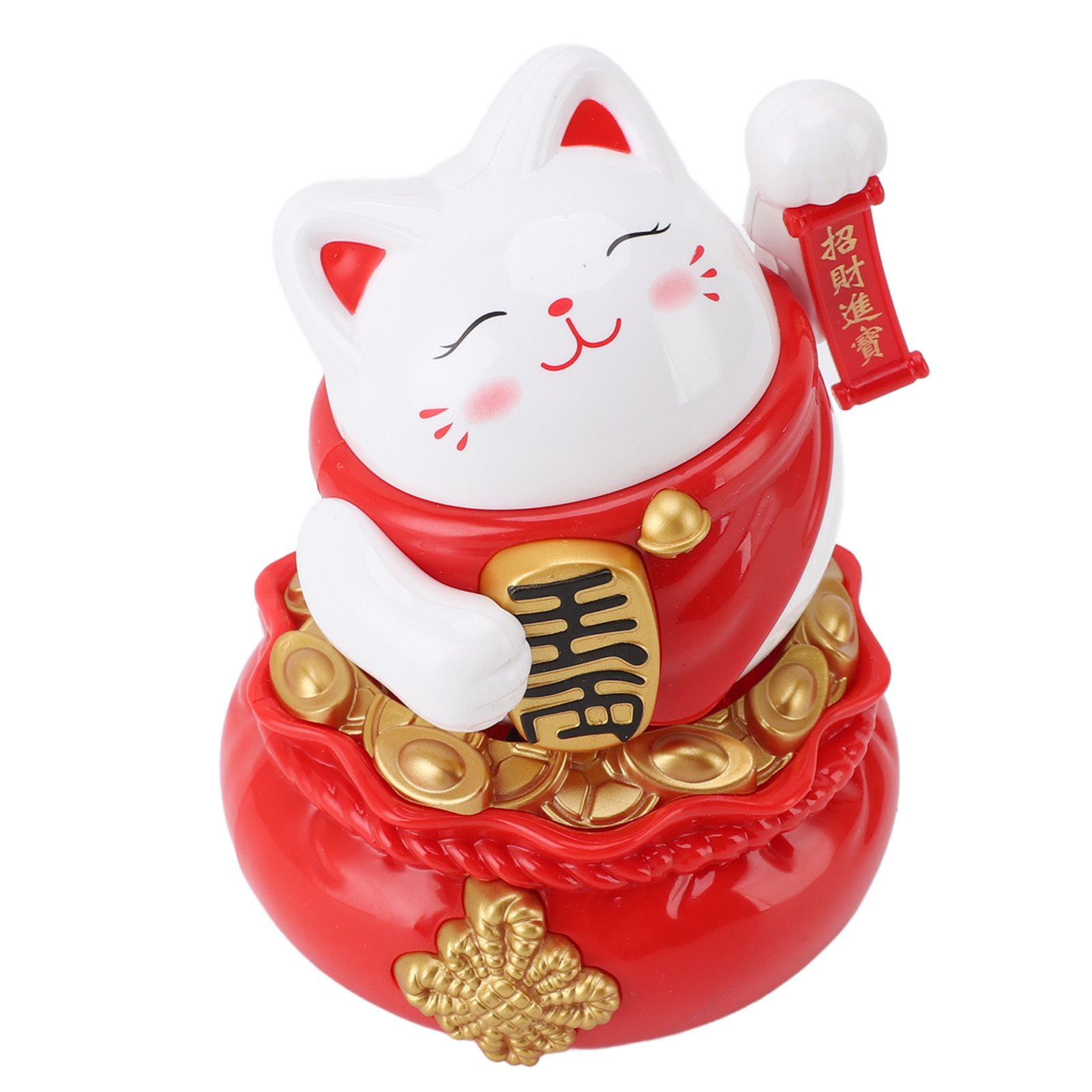 Solar Powered Lucky Cat Decorative Wealth Welcoming Waving Arm Fortune Cat view 9