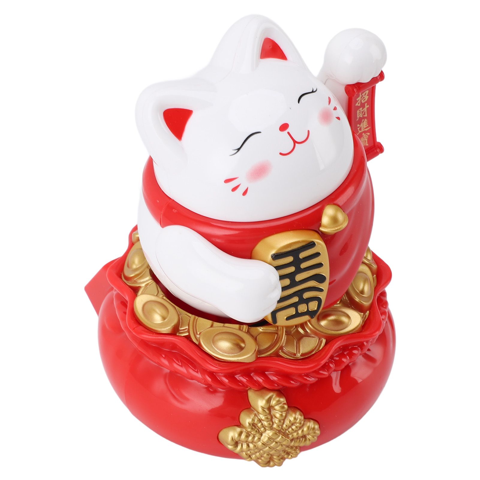 Solar Powered Lucky Cat Decorative Wealth Welcoming Waving Arm Fortune Cat view 10