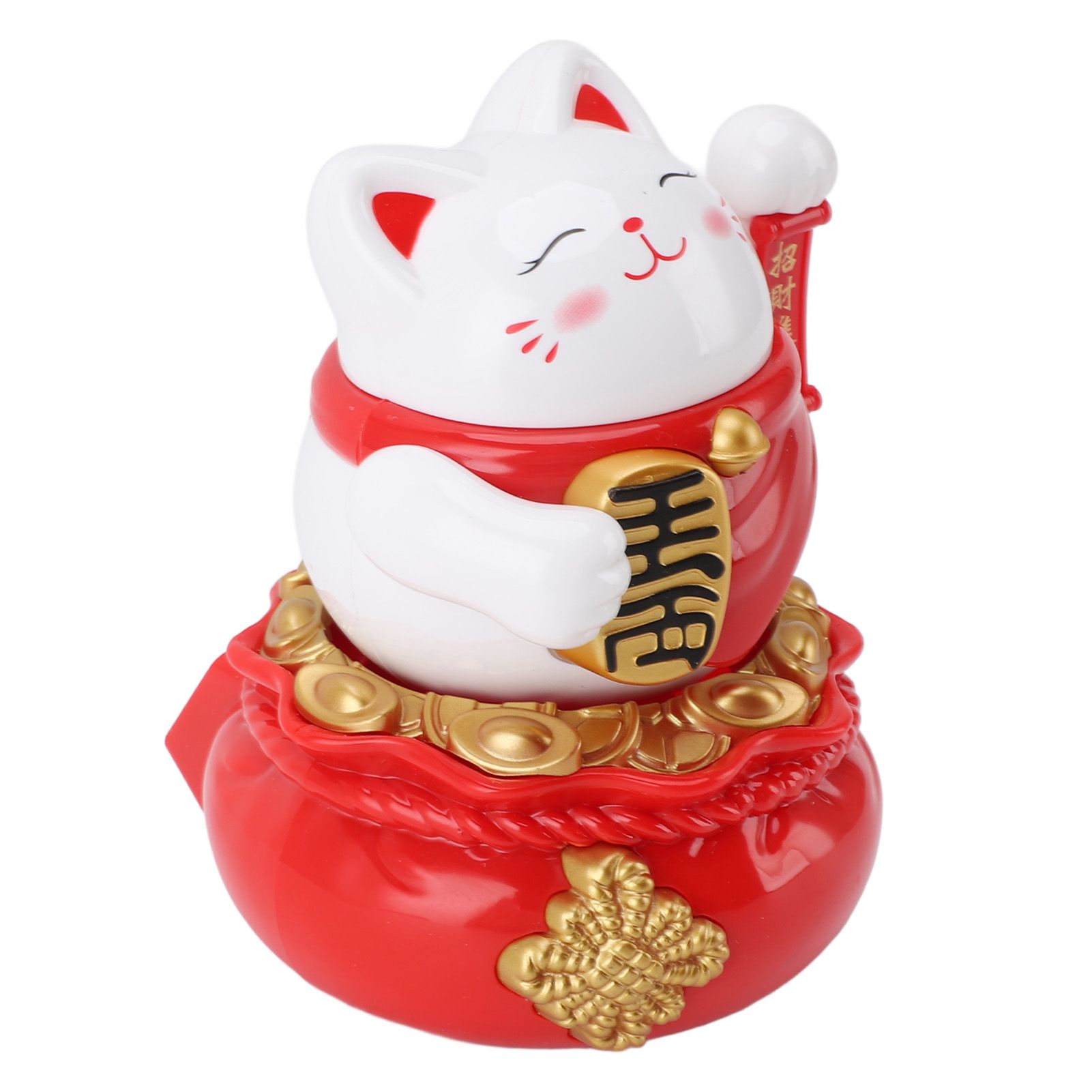 Solar Powered Lucky Cat Decorative Wealth Welcoming Waving Arm Fortune Cat view 11