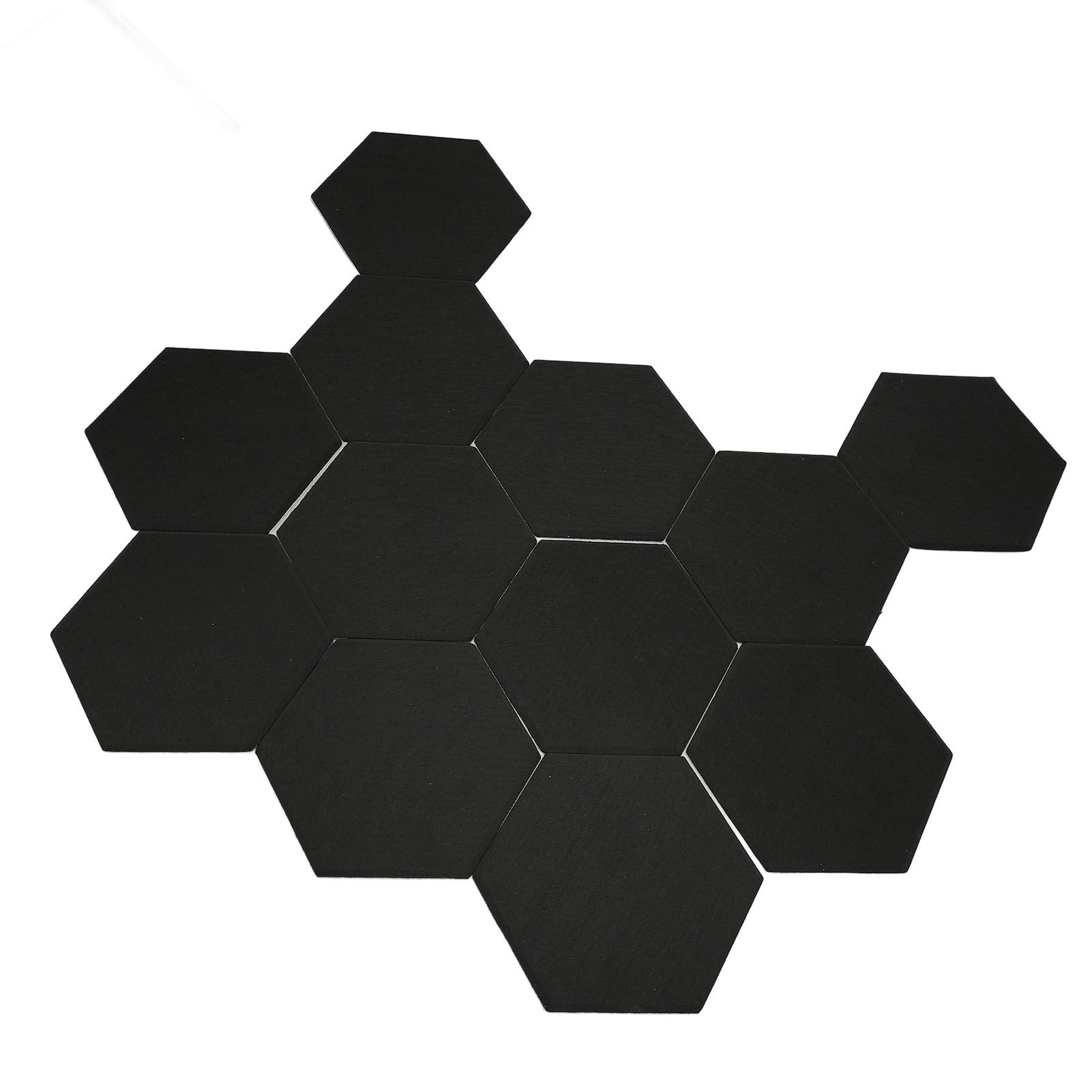 12Pcs Hexagon Acoustic Panel Polyester High Density Sound Absorbing Panel — image 1