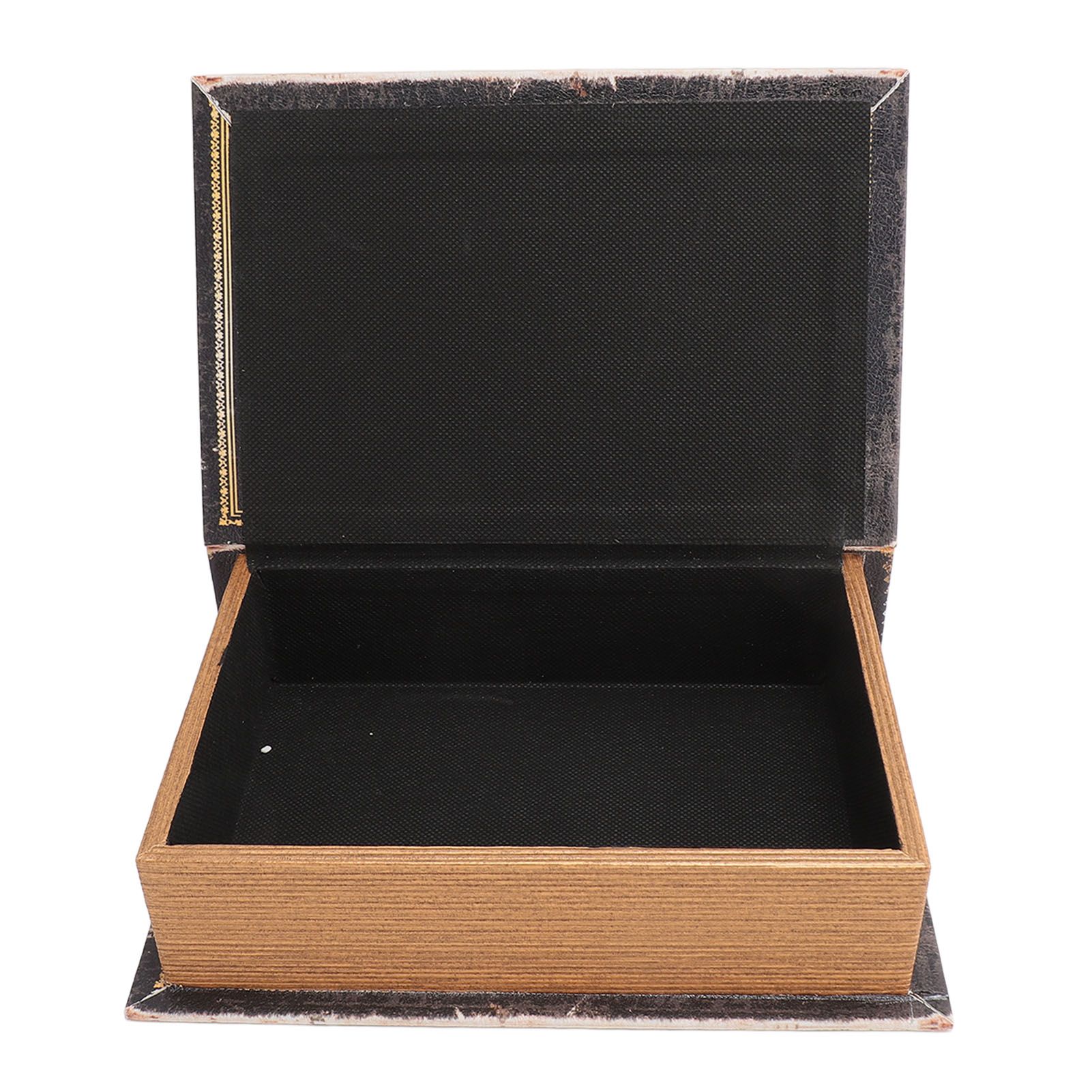 Decorative Book Box Wood Leather European Vintage Book Shape Storage Box Faux view 11