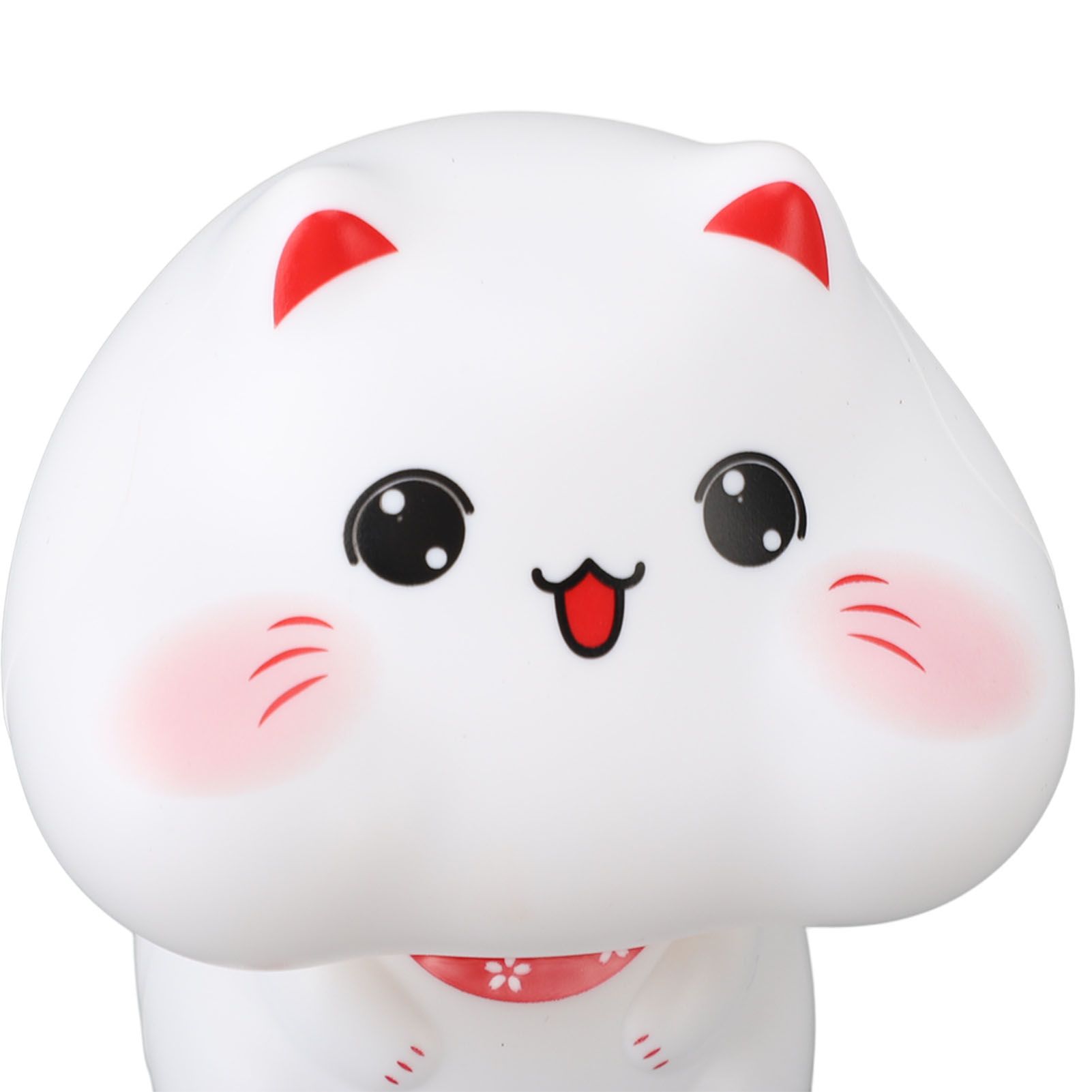 Solar Powered Cat Decor Lucky Cat Figurine Automatic Nodding Ornament for Car view 2