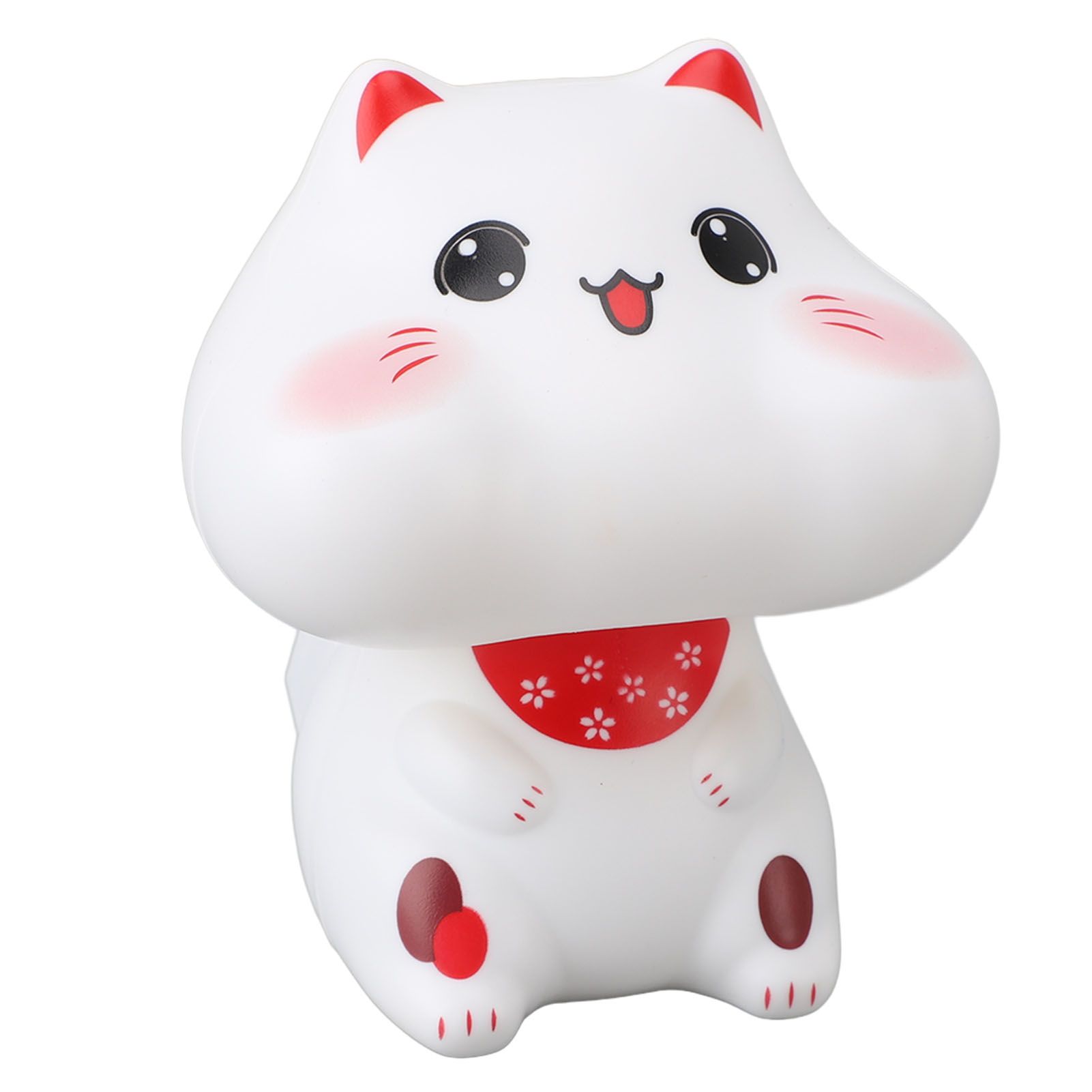 Solar Powered Cat Decor Lucky Cat Figurine Automatic Nodding Ornament for Car view 6