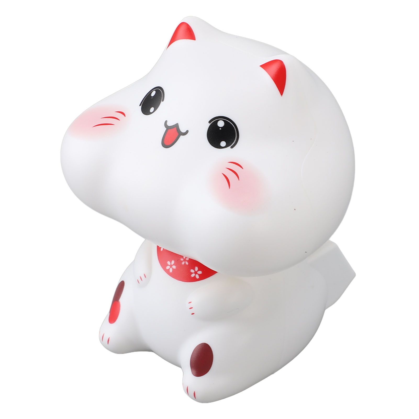 Solar Powered Cat Decor Lucky Cat Figurine Automatic Nodding Ornament for Car view 8