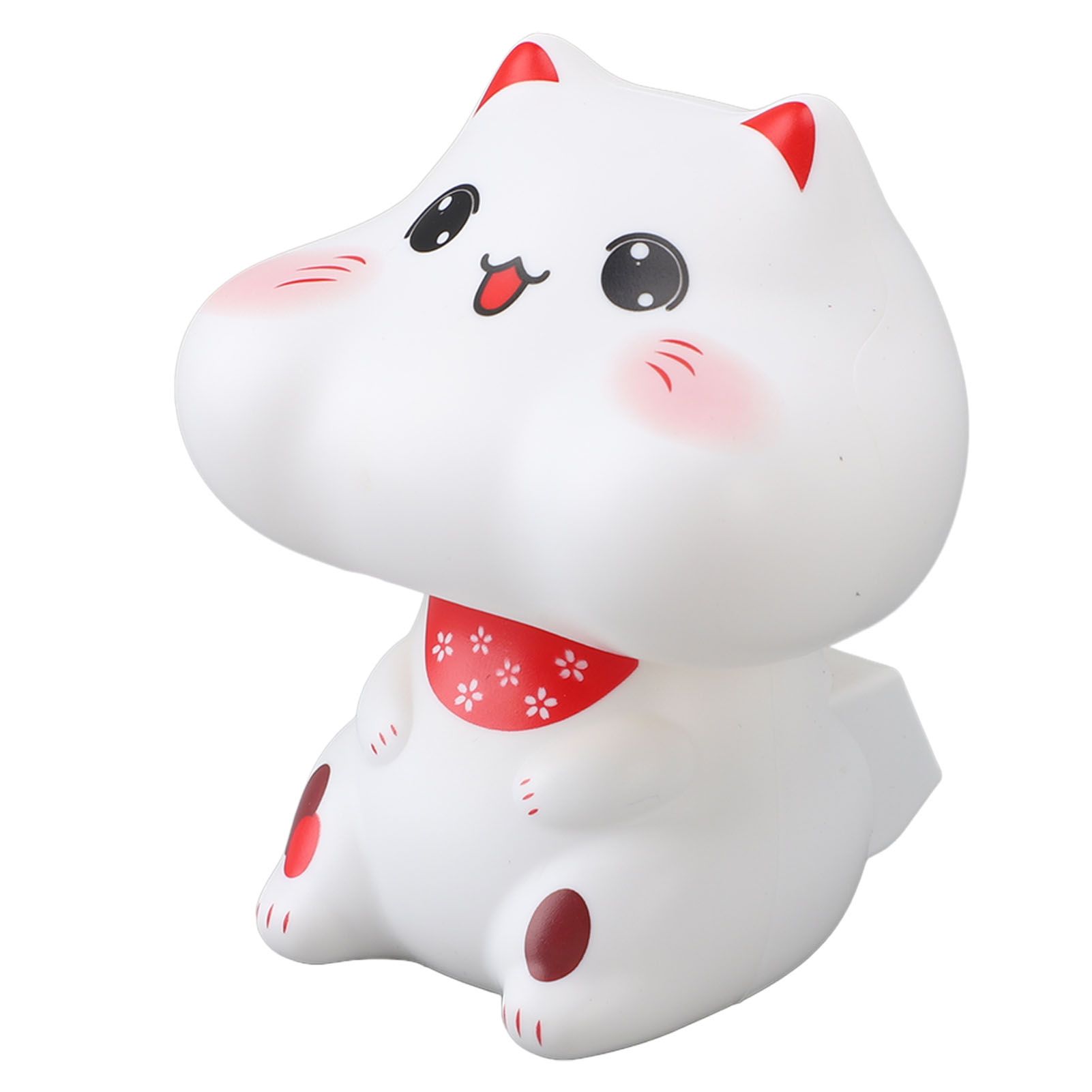 Solar Powered Cat Decor Lucky Cat Figurine Automatic Nodding Ornament for Car view 9