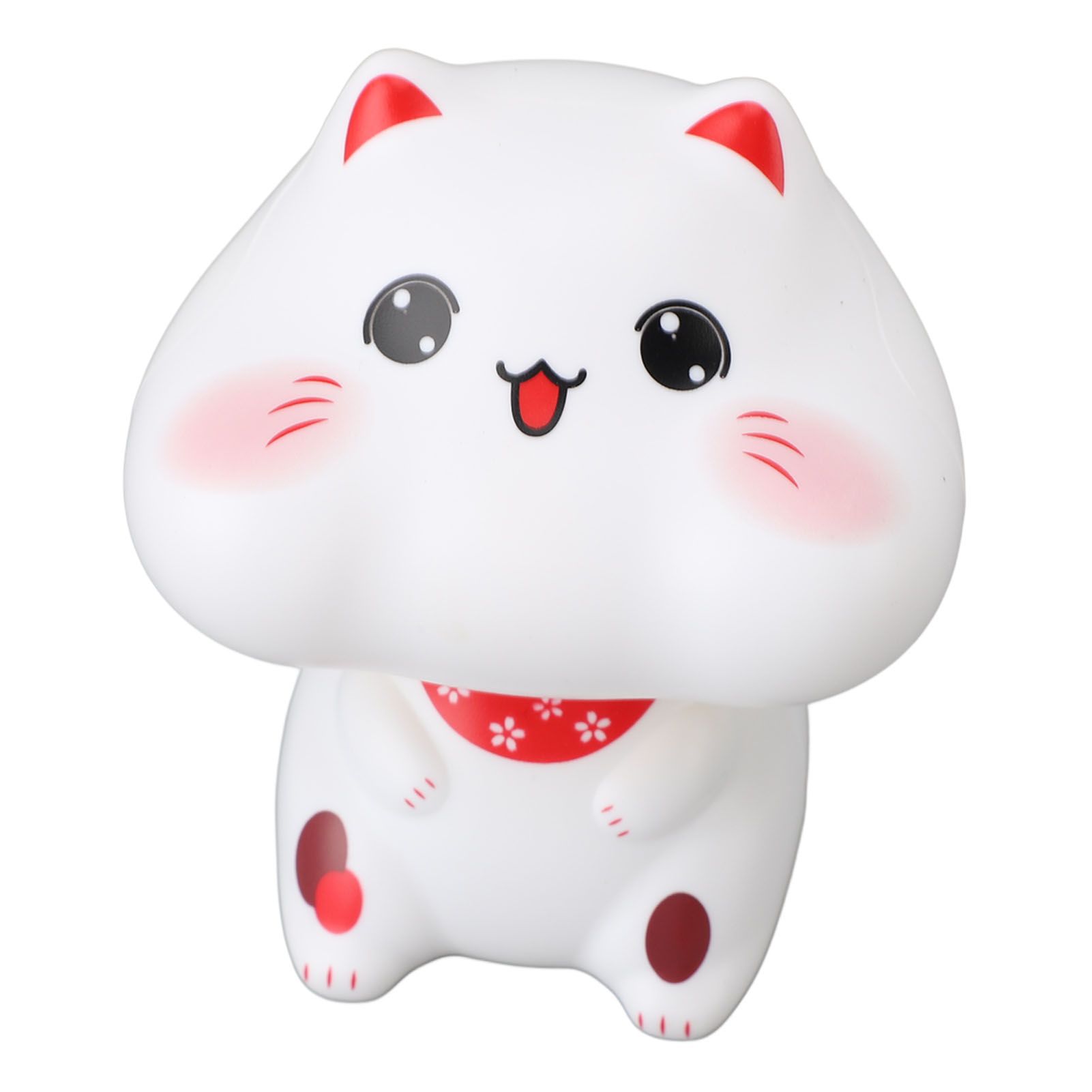 Solar Powered Cat Decor Lucky Cat Figurine Automatic Nodding Ornament for Car view 11