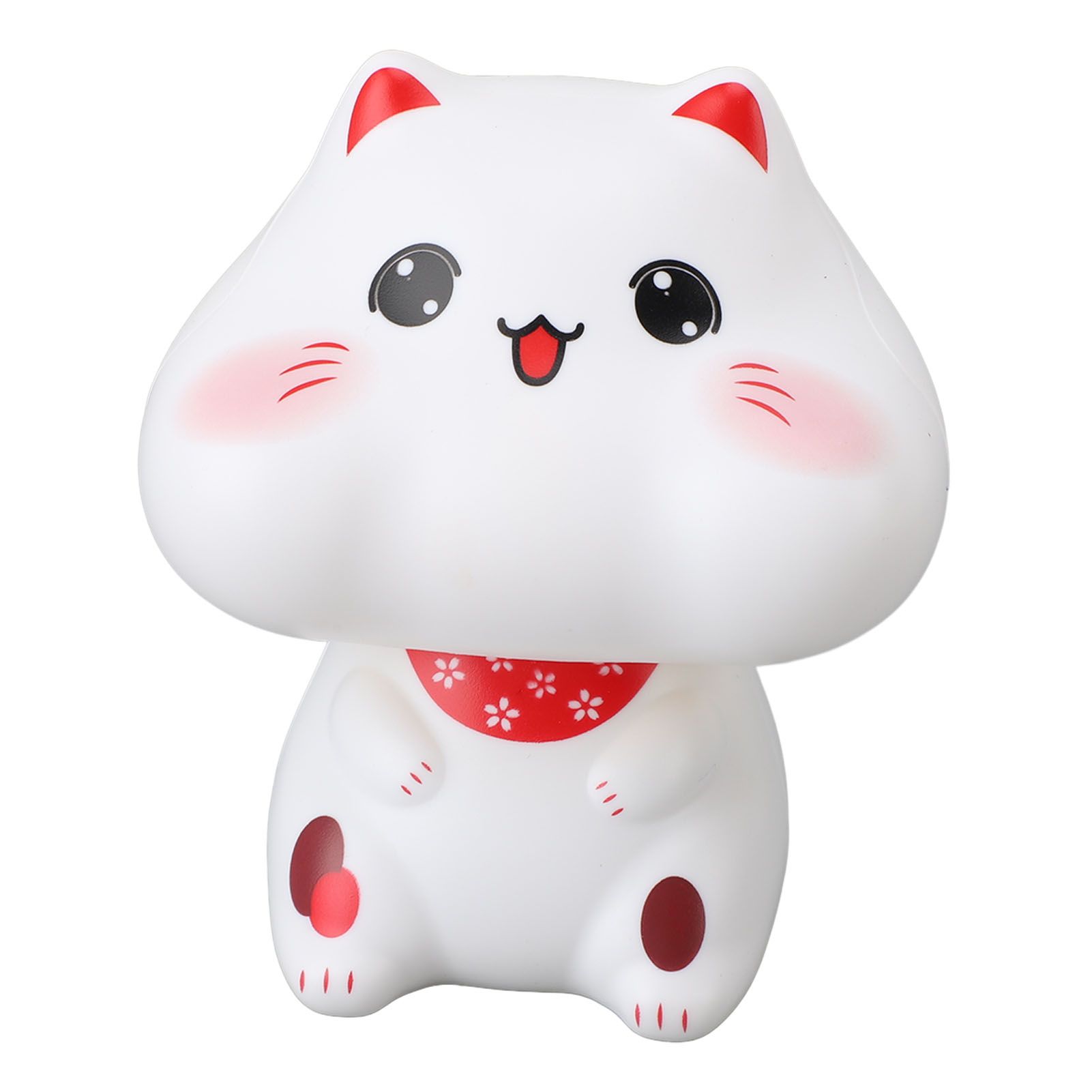 Solar Powered Cat Decor Lucky Cat Figurine Automatic Nodding Ornament for Car view 12