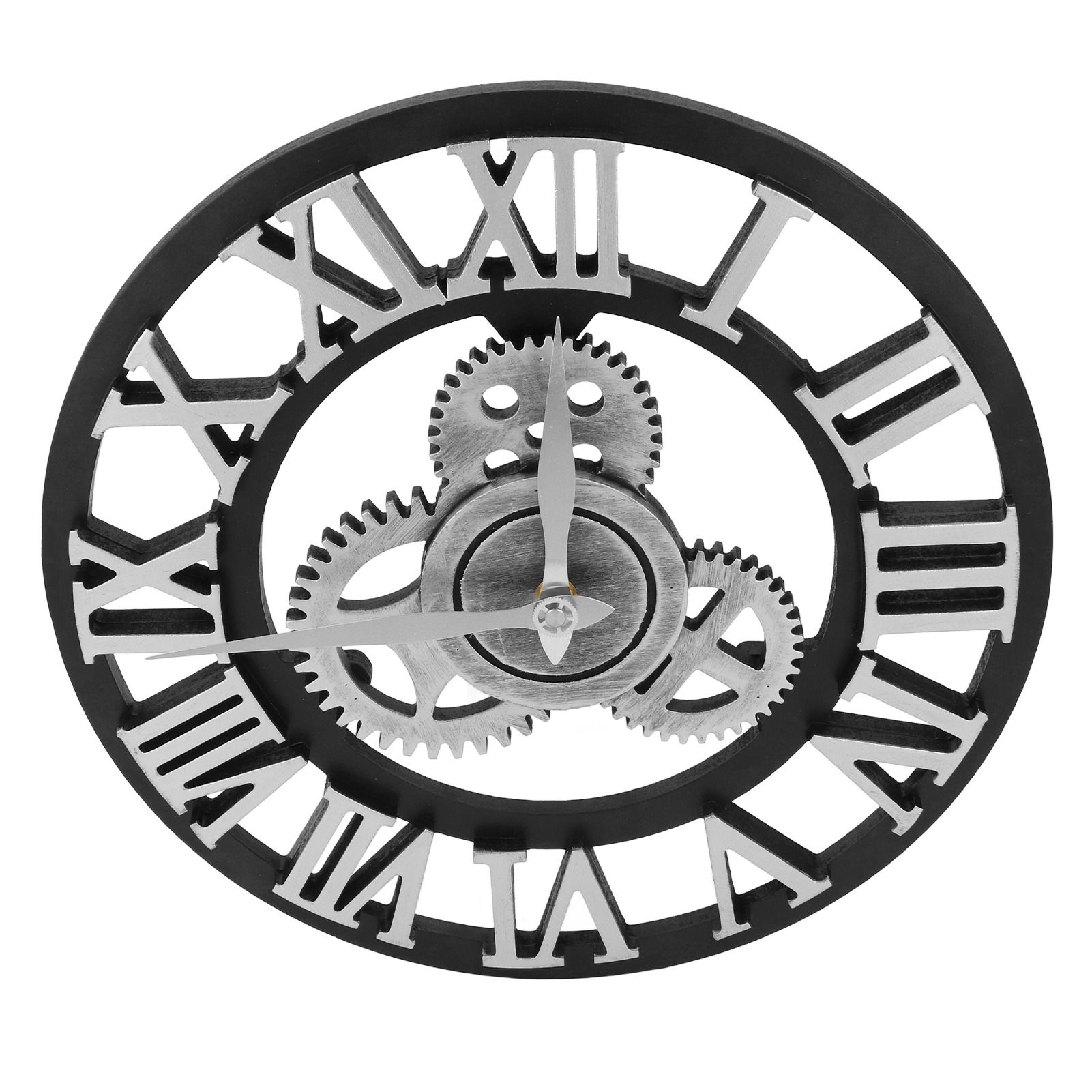 Large 3D Retro Wall Clock 34CM Vintage Wooden Gear Wall Clock Numerals view 10
