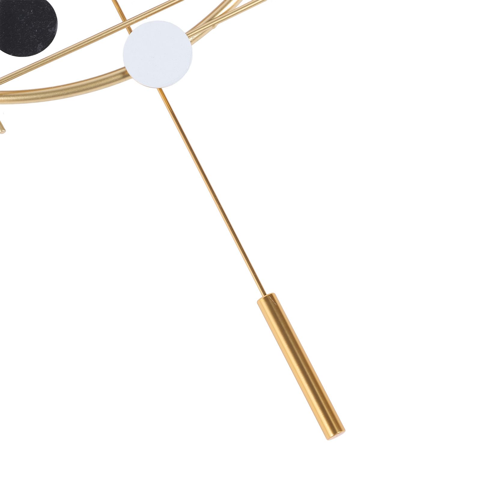 Wall Clock for Living Room Decor Metal Deer Horn Swinging Gold Pendulum view 5