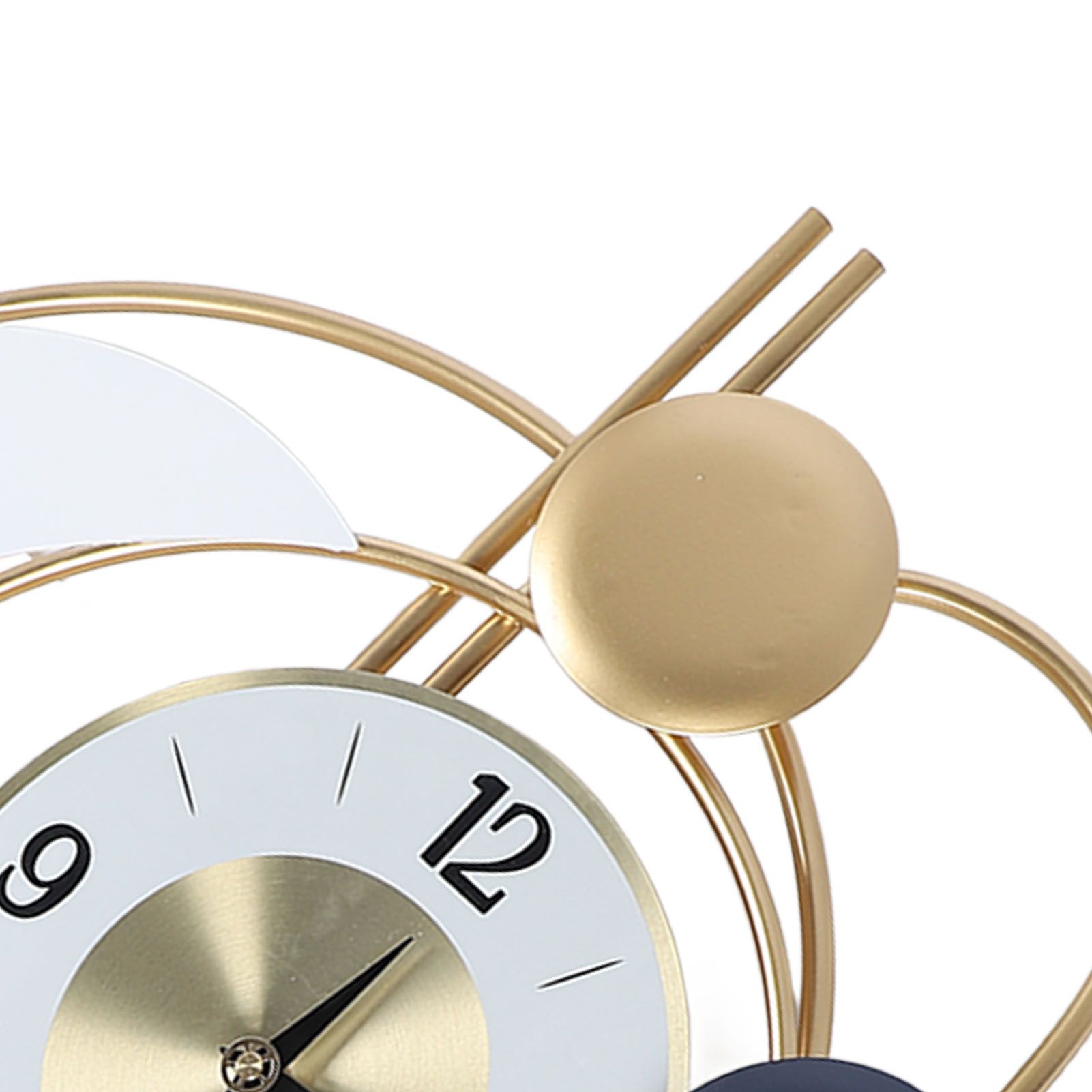 Wall Clock for Living Room Decor with Swinging Gold Pendulum Easy Reading view 2