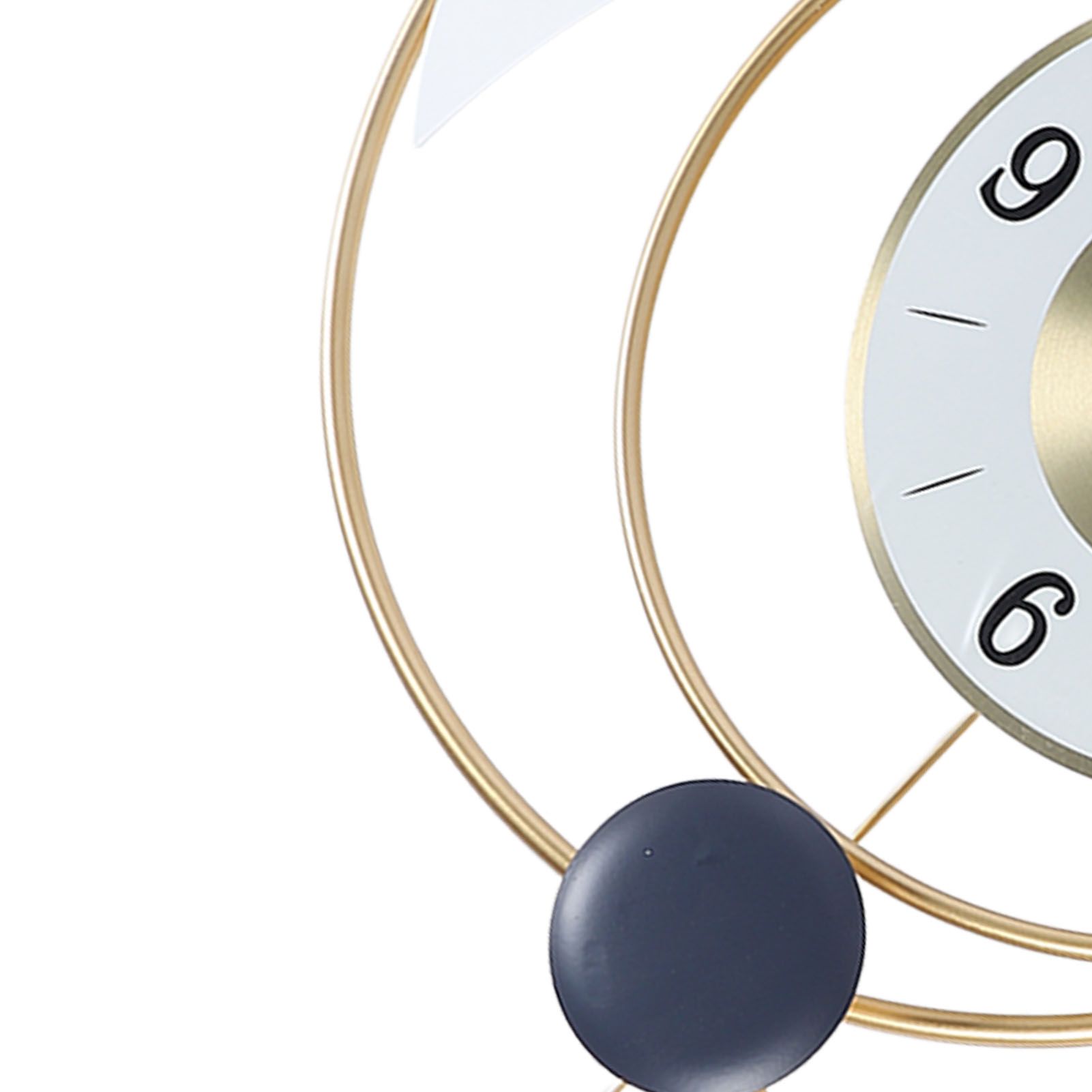 Wall Clock for Living Room Decor with Swinging Gold Pendulum Easy Reading view 7