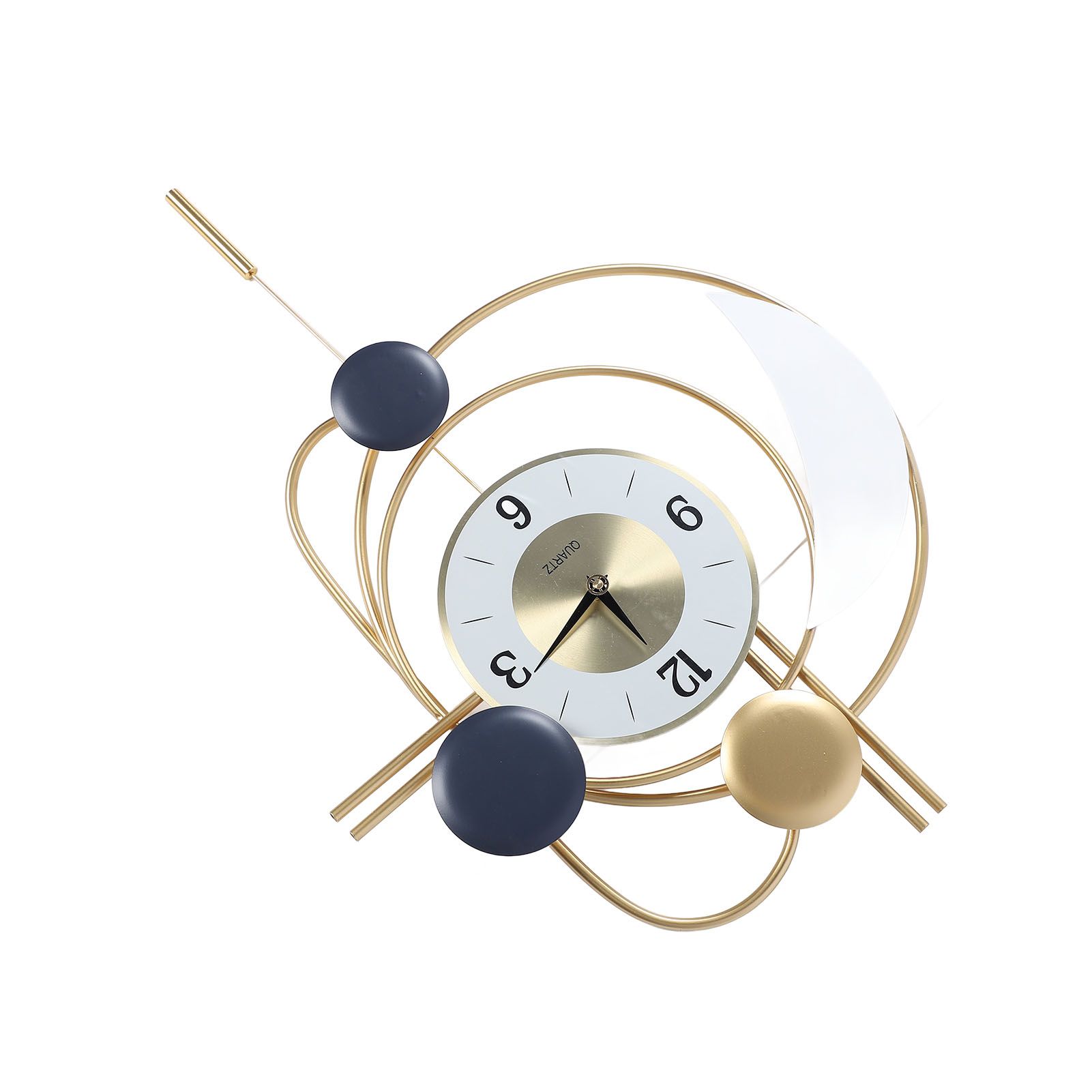 Wall Clock for Living Room Decor with Swinging Gold Pendulum Easy Reading view 10
