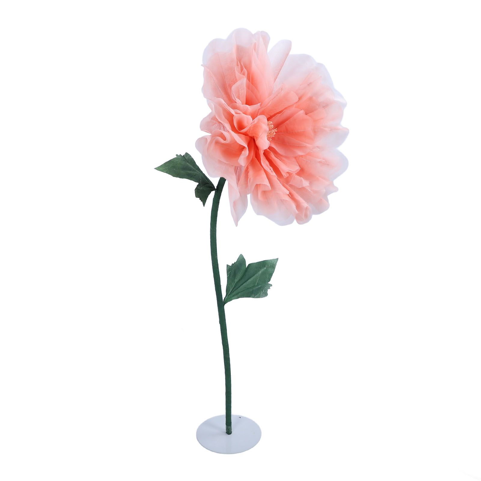 Large Artificial Flower Iron PVC Organza Faux Peony Flower Decoration Wedding view 4