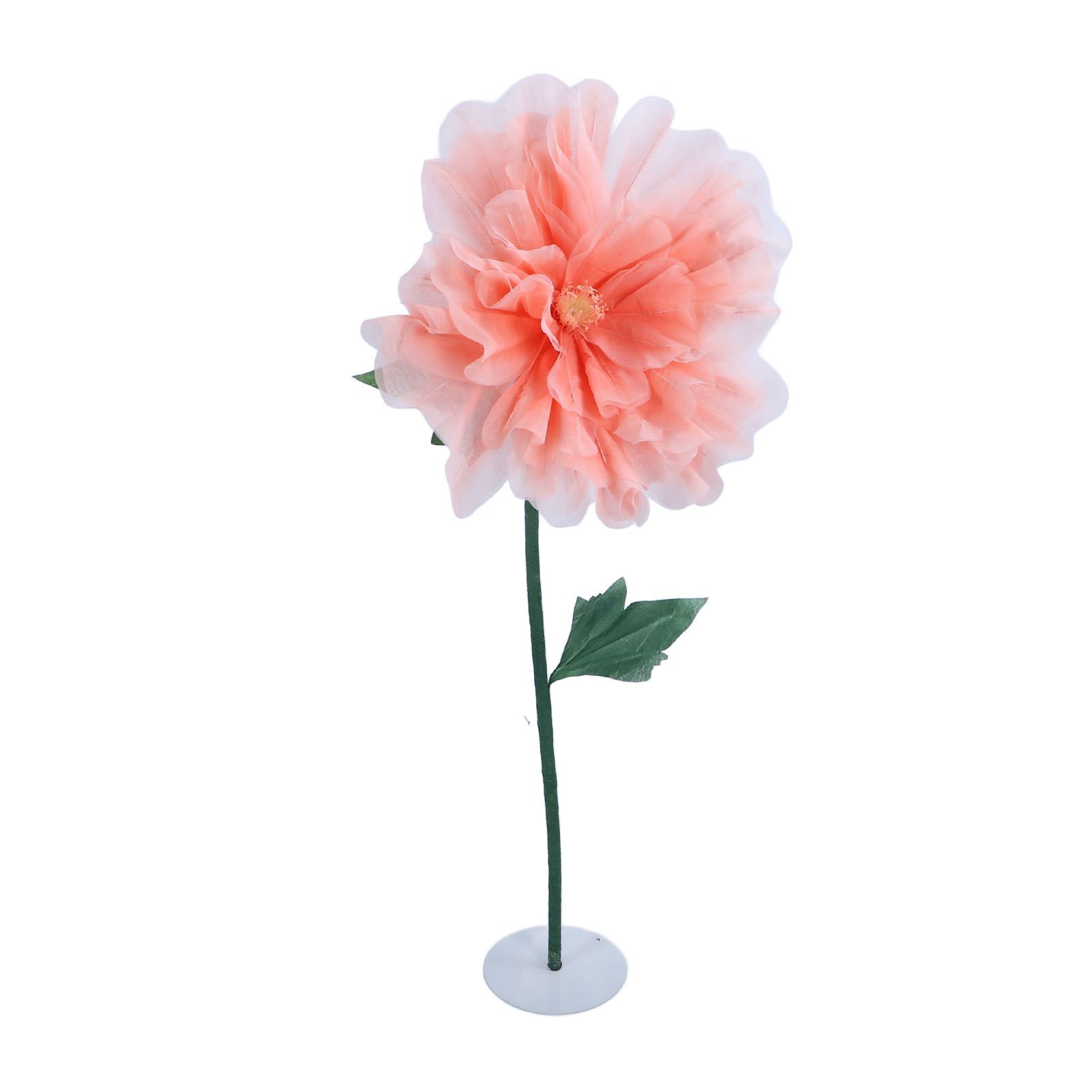 Large Artificial Flower Iron PVC Organza Faux Peony Flower Decoration Wedding view 6
