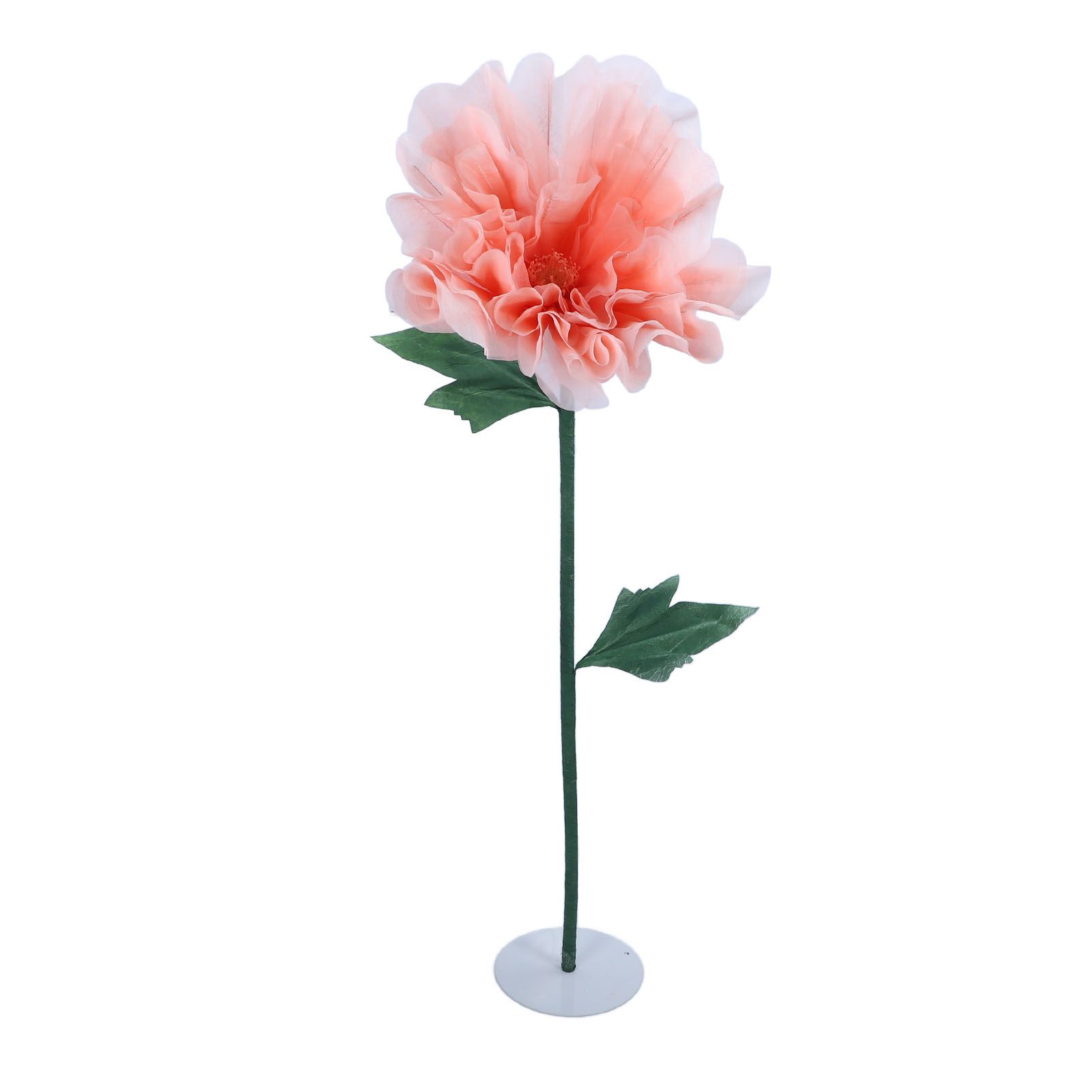 Large Artificial Flower Iron PVC Organza Faux Peony Flower Decoration Wedding view 8