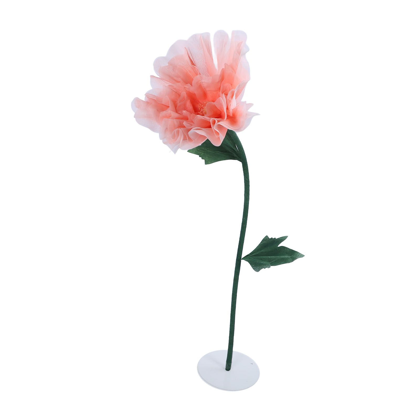 Large Artificial Flower Iron PVC Organza Faux Peony Flower Decoration Wedding view 10