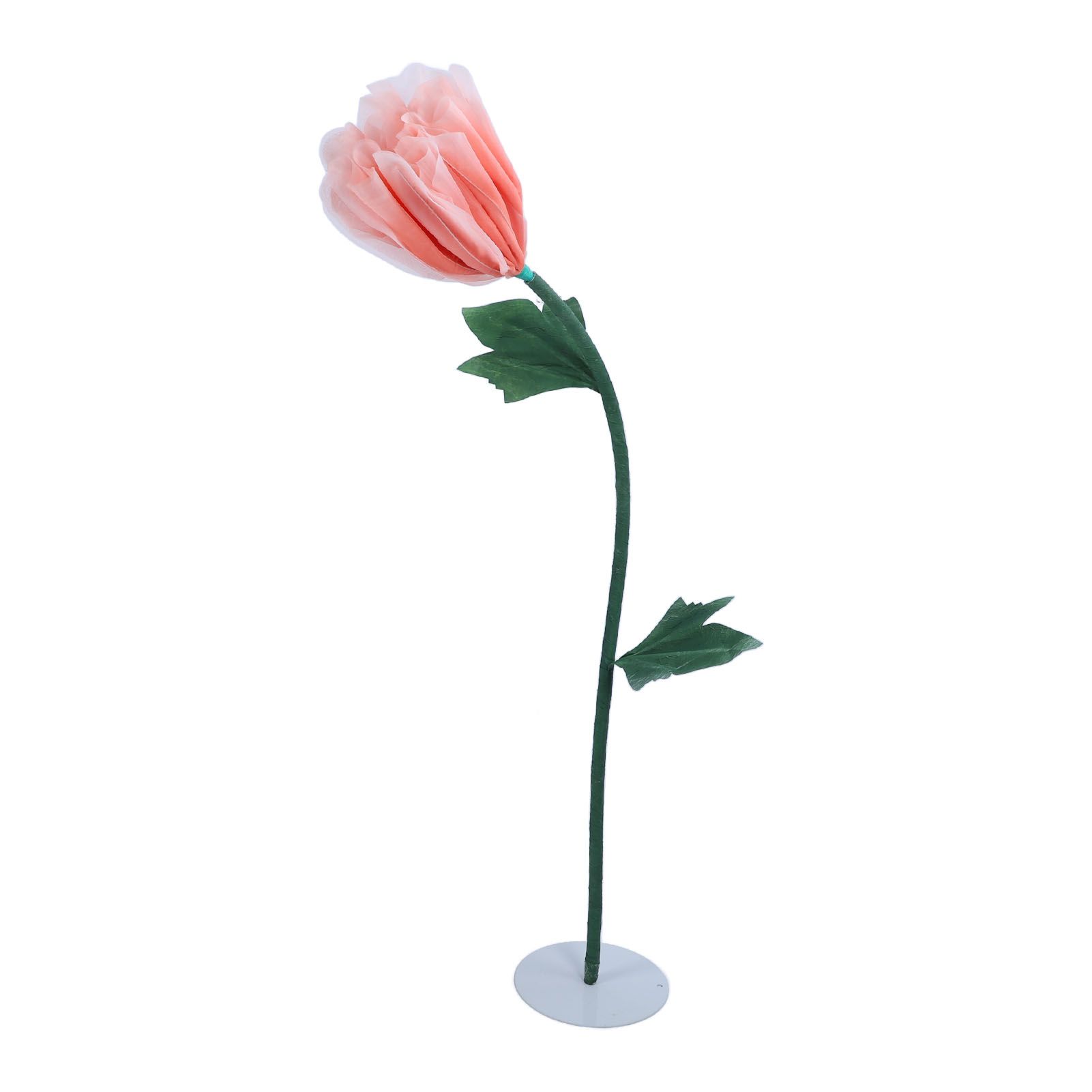 Large Artificial Flower Iron PVC Organza Faux Peony Flower Decoration Wedding view 11