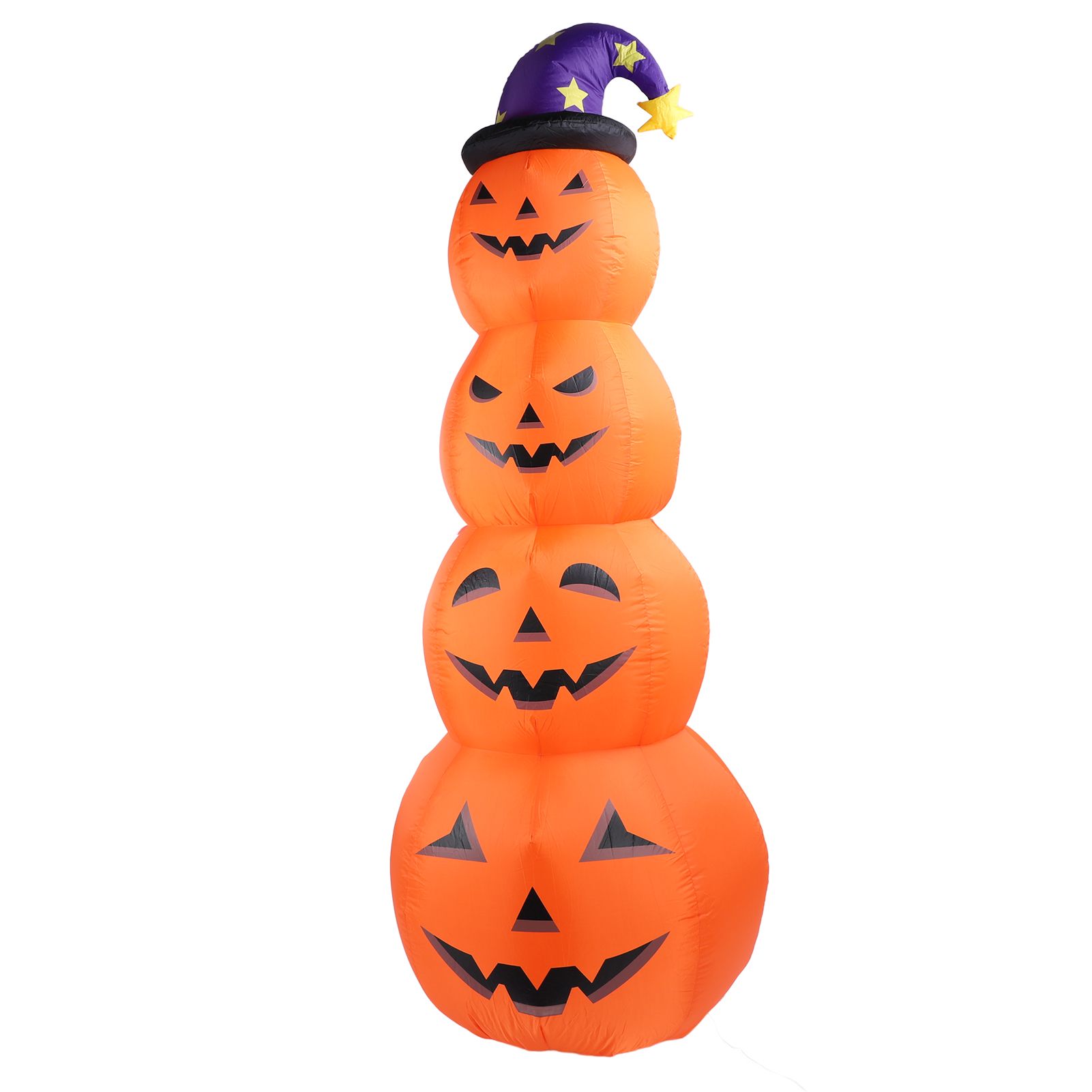 7.9ft Height Halloween Inflatable Pumpkin Build in LEDs Blow Up 4 Pumpkins