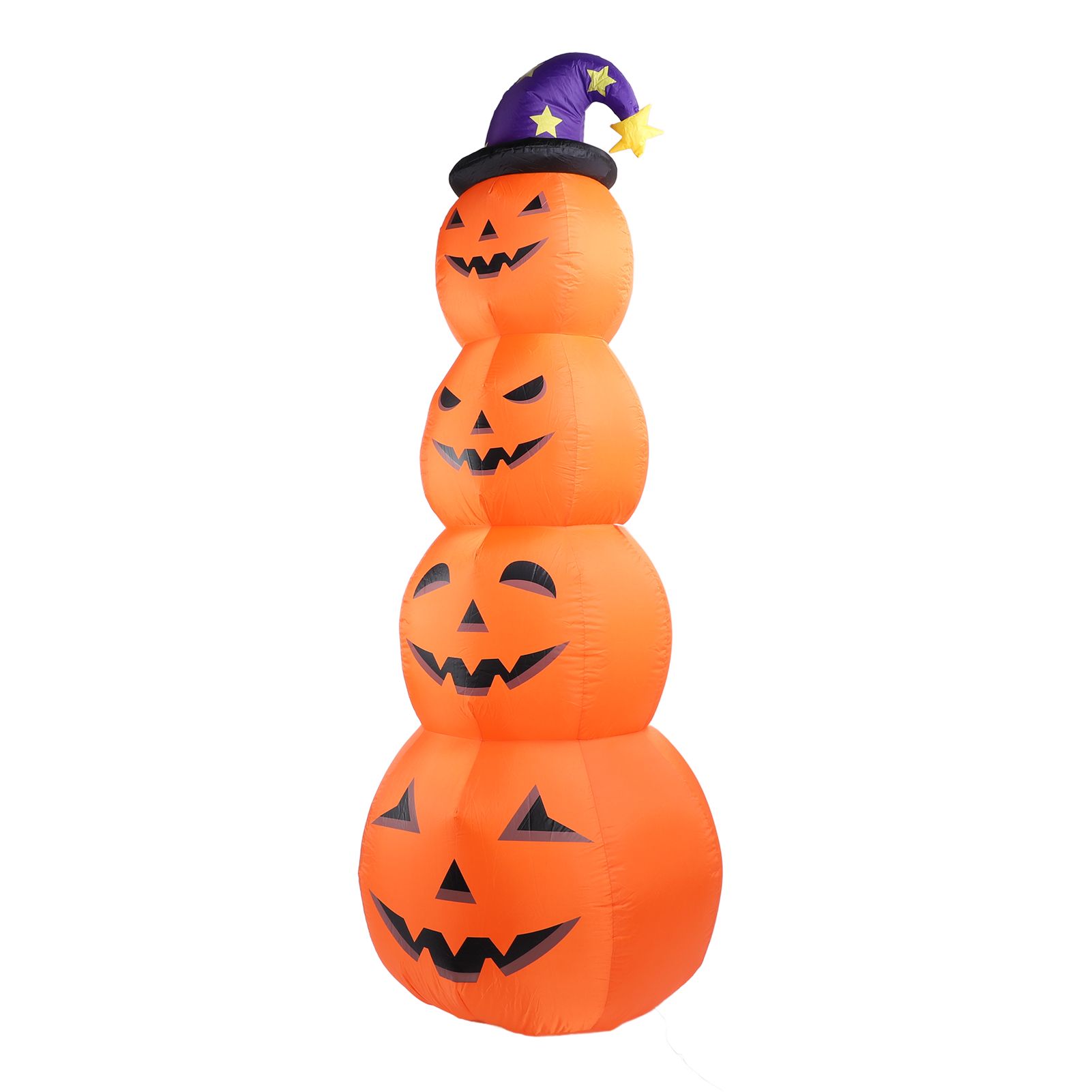 7.9ft Height Halloween Inflatable Pumpkin Build in LEDs Blow Up 4 Pumpkins view 4
