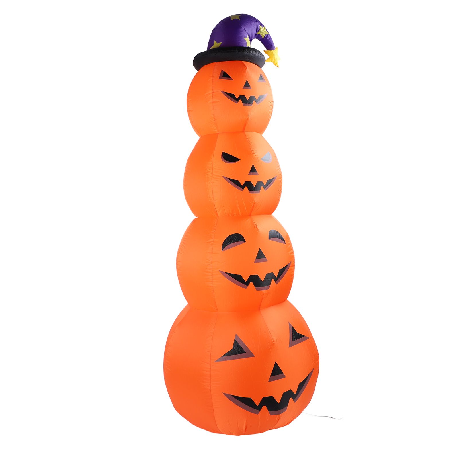 7.9ft Height Halloween Inflatable Pumpkin Build in LEDs Blow Up 4 Pumpkins view 8