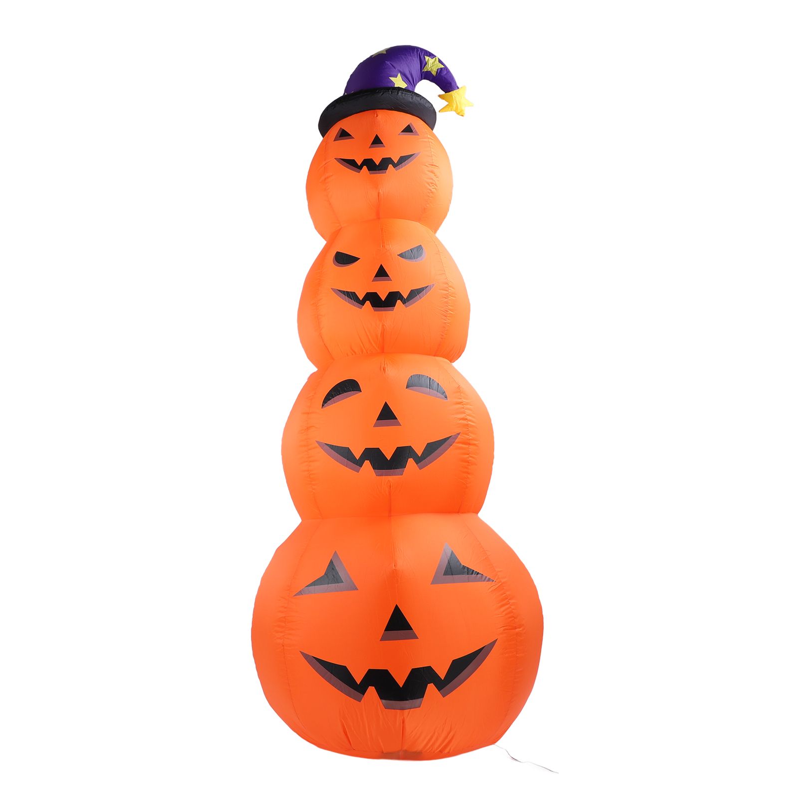 7.9ft Height Halloween Inflatable Pumpkin Build in LEDs Blow Up 4 Pumpkins view 9