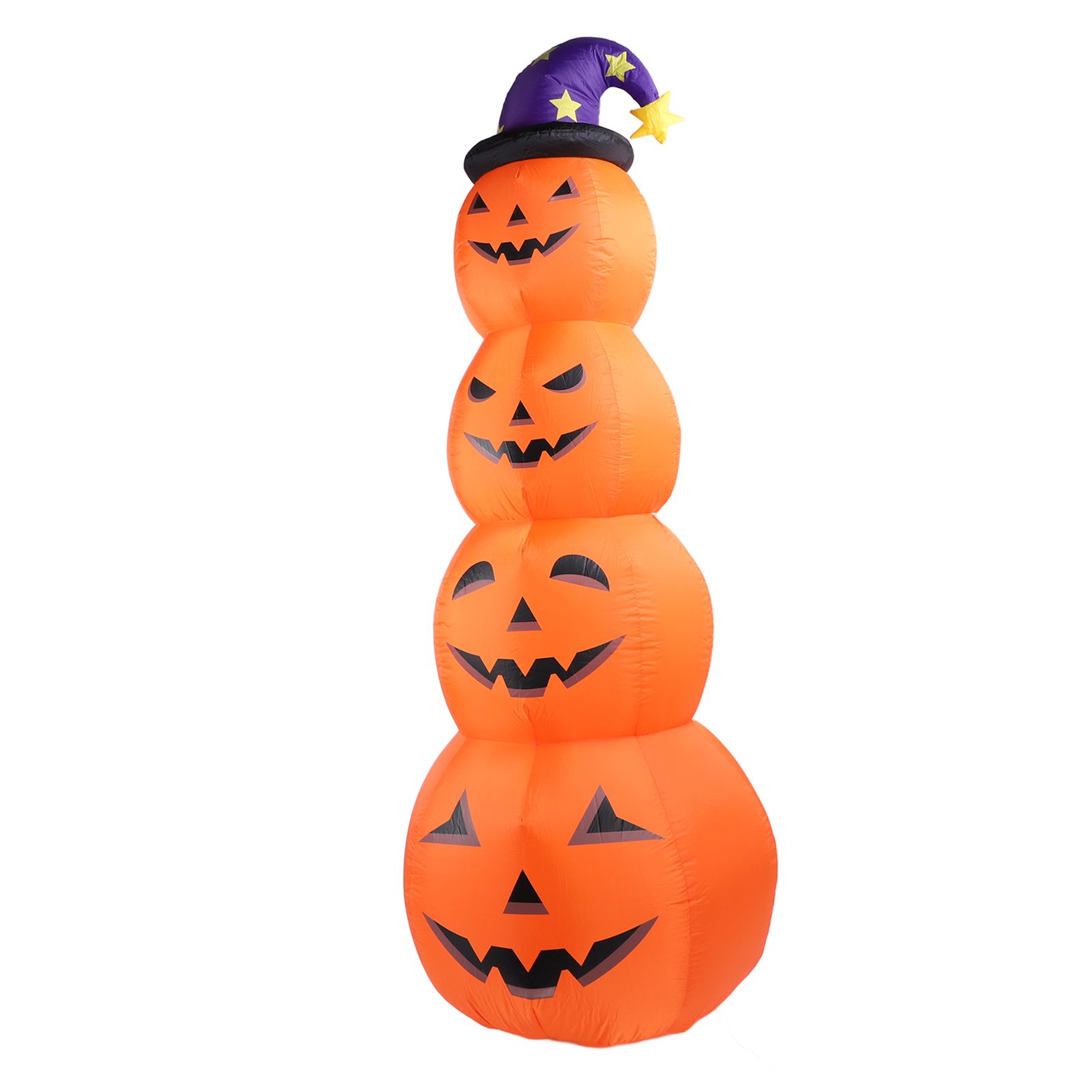 7.9ft Height Halloween Inflatable Pumpkin Build in LEDs Blow Up 4 Pumpkins view 10