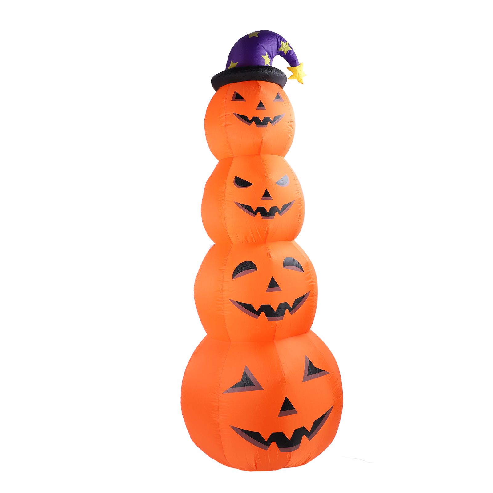 7.9ft Height Halloween Inflatable Pumpkin Build in LEDs Blow Up 4 Pumpkins view 11