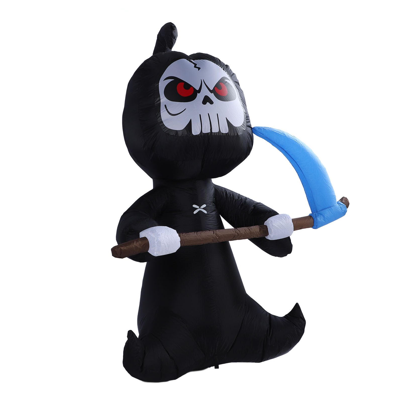 Inflatable Grim Reaper Ghost with Scythe 5.9FT Polyester Halloween Blow Up view 9