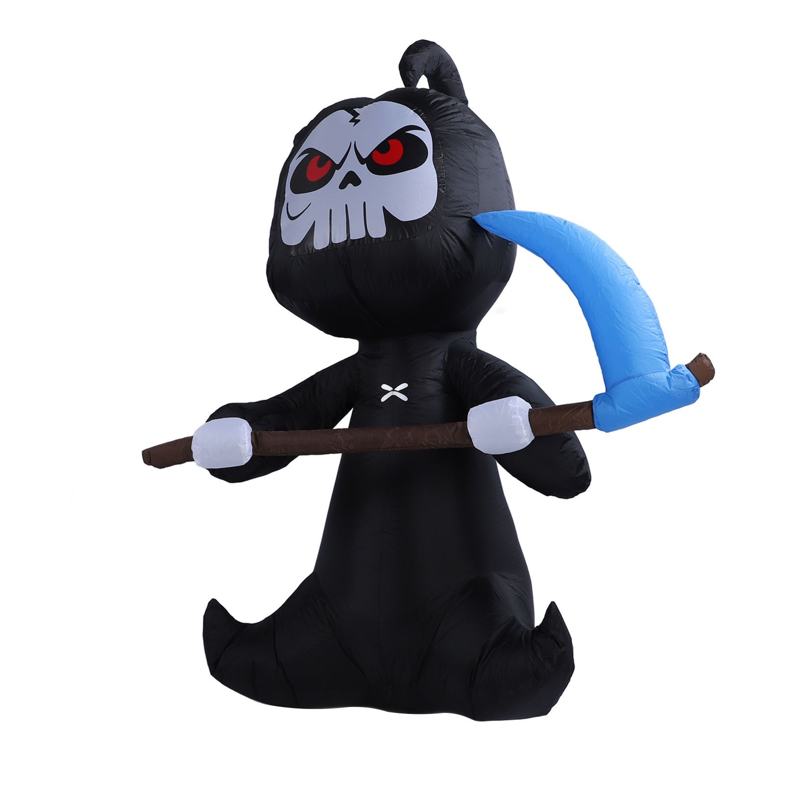Inflatable Grim Reaper Ghost with Scythe 5.9FT Polyester Halloween Blow Up view 10