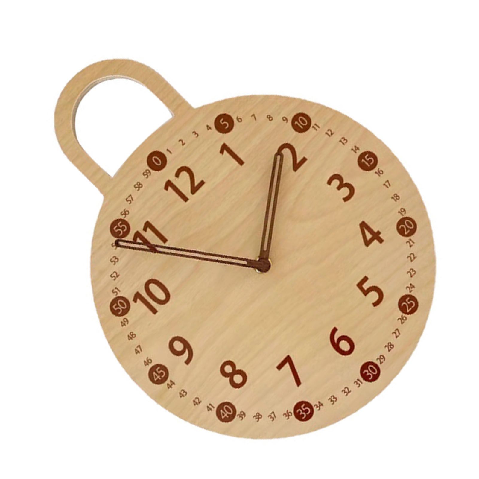 Wall Clock 10 Inch Round Silent Decorative Battery Operated Wooden Wall Clock — image 1