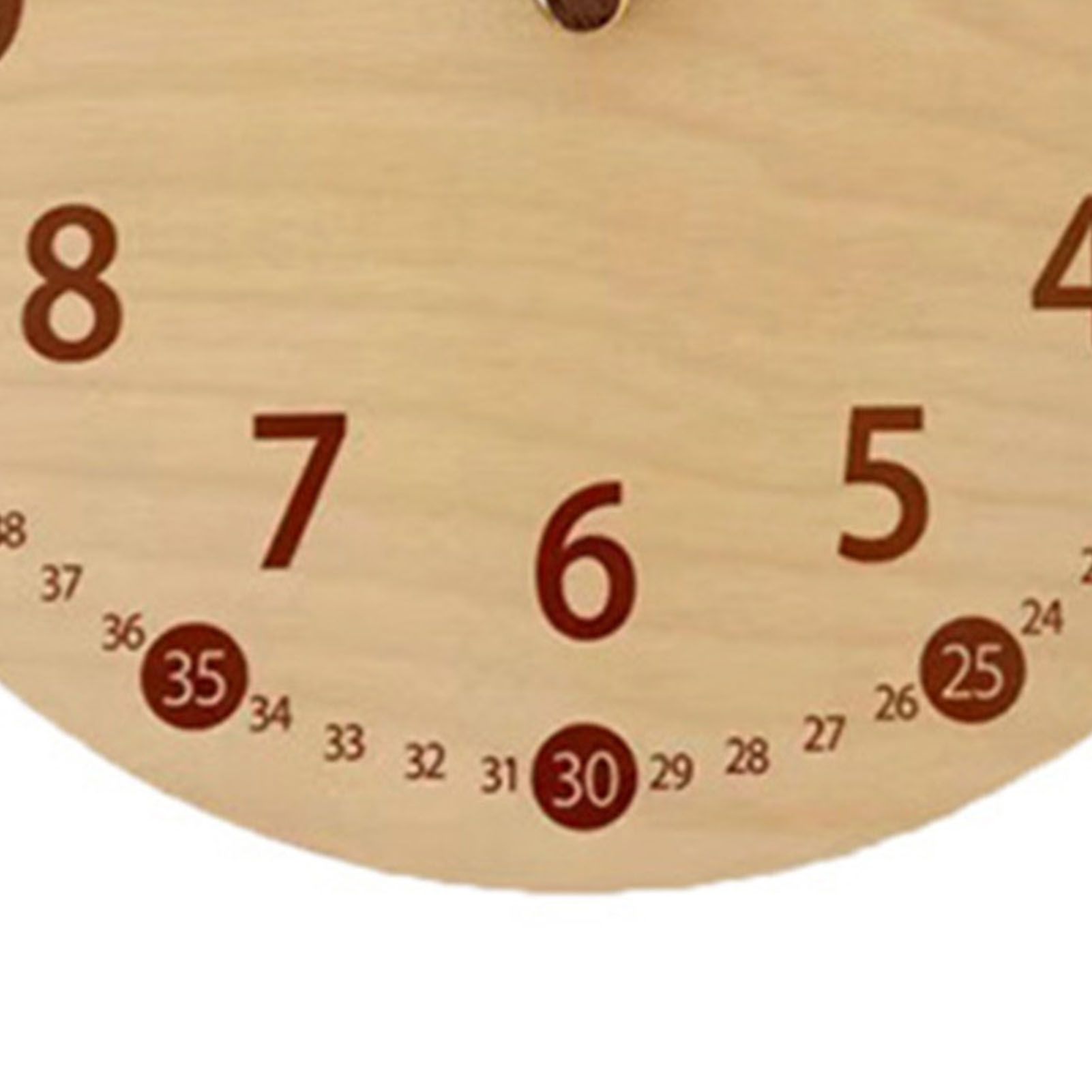 Wall Clock 10 Inch Round Silent Decorative Battery Operated Wooden Wall Clock view 2