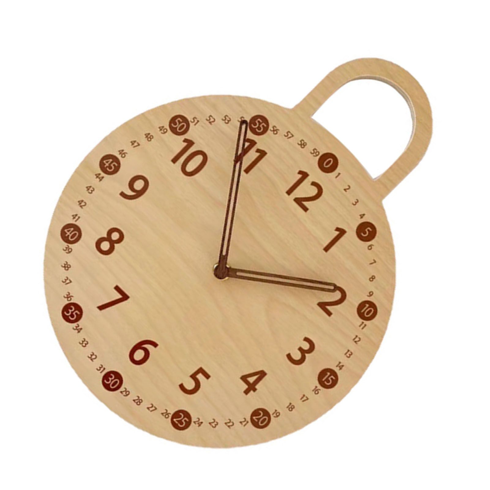 Wall Clock 10 Inch Round Silent Decorative Battery Operated Wooden Wall Clock view 4