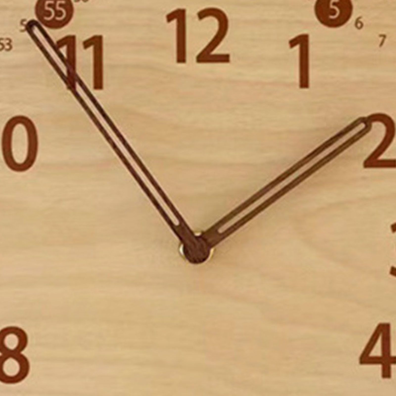 Wall Clock 10 Inch Round Silent Decorative Battery Operated Wooden Wall Clock view 5