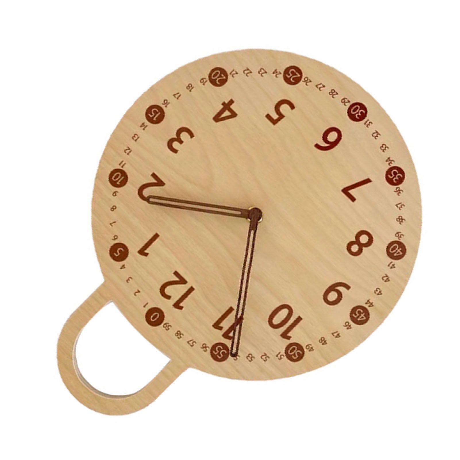 Wall Clock 10 Inch Round Silent Decorative Battery Operated Wooden Wall Clock view 6