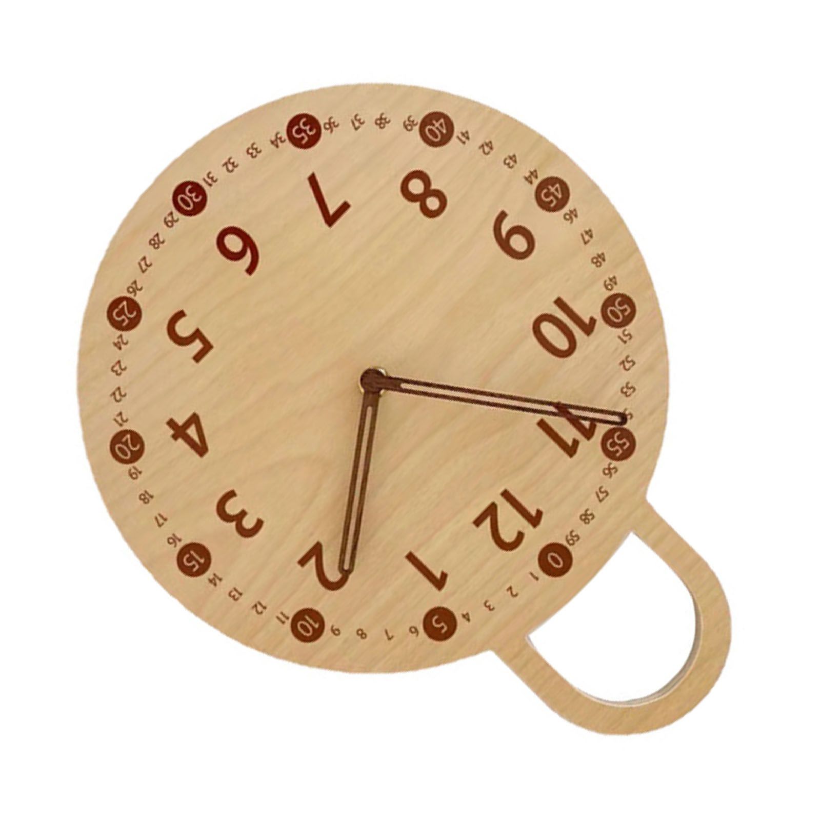 Wall Clock 10 Inch Round Silent Decorative Battery Operated Wooden Wall Clock view 8