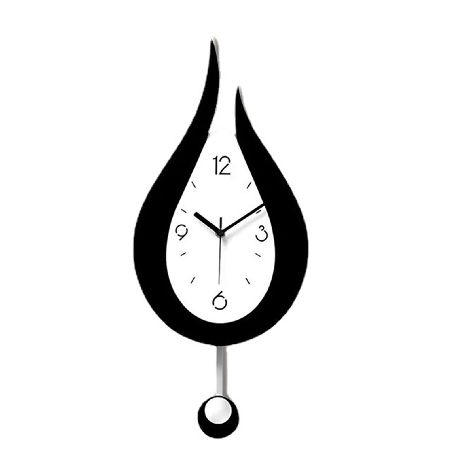 Decorative Wall Clock Water Drop Shaped Acrylic Modern Numerals Wall Clock view 3