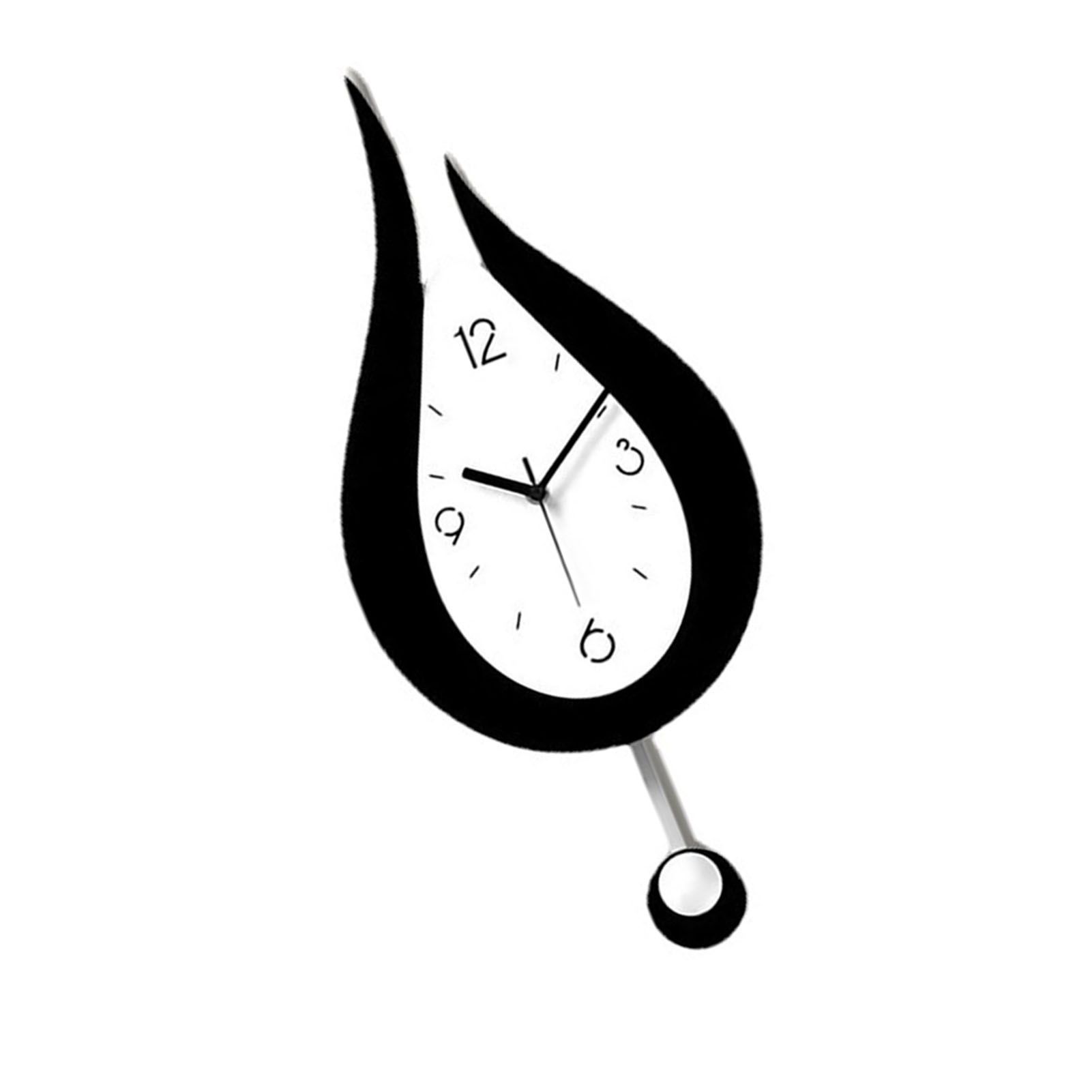 Decorative Wall Clock Water Drop Shaped Acrylic Modern Numerals Wall Clock view 6