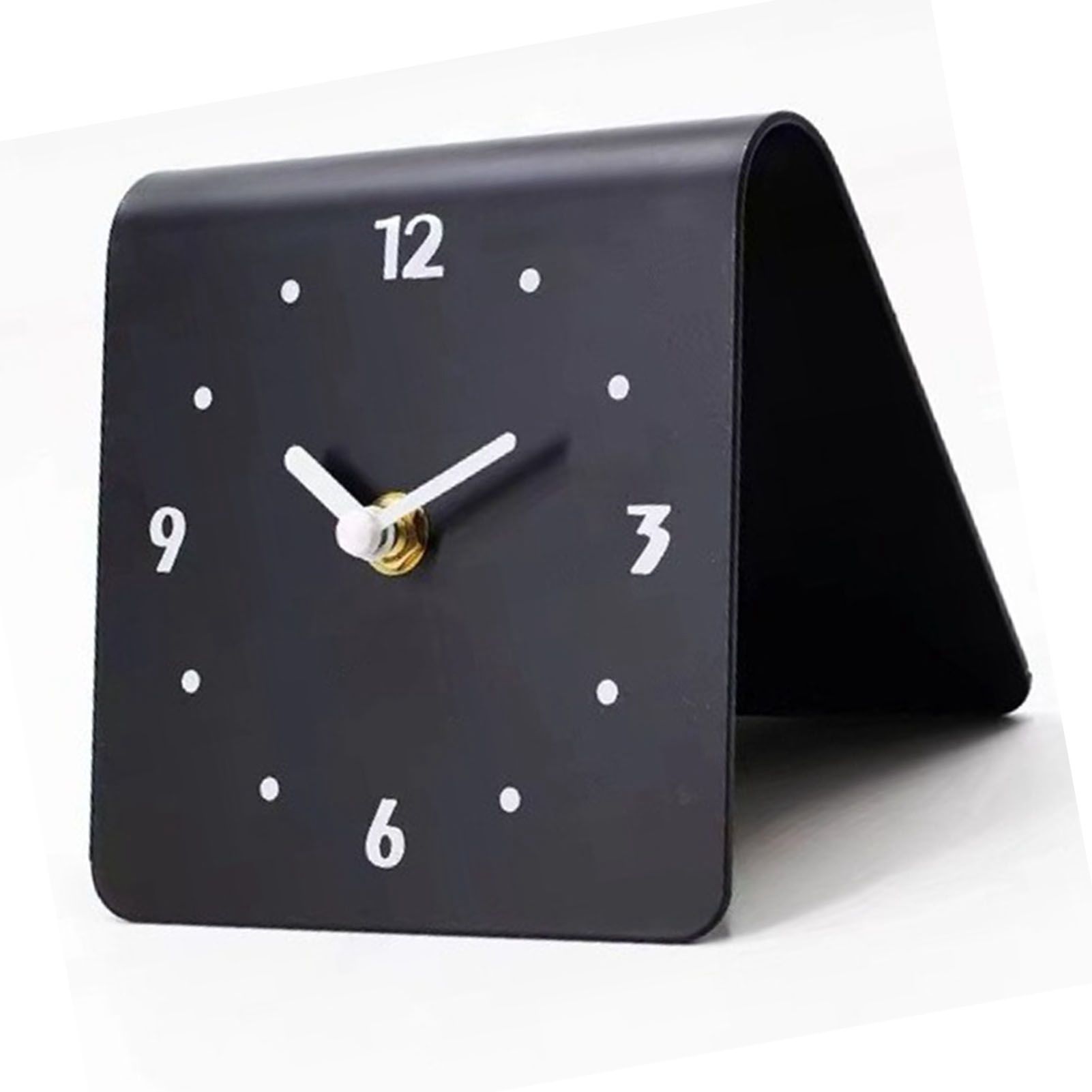 Desktop Clock Simple Modern Quiet Movement Metal Desk Clock Ornament for view 4