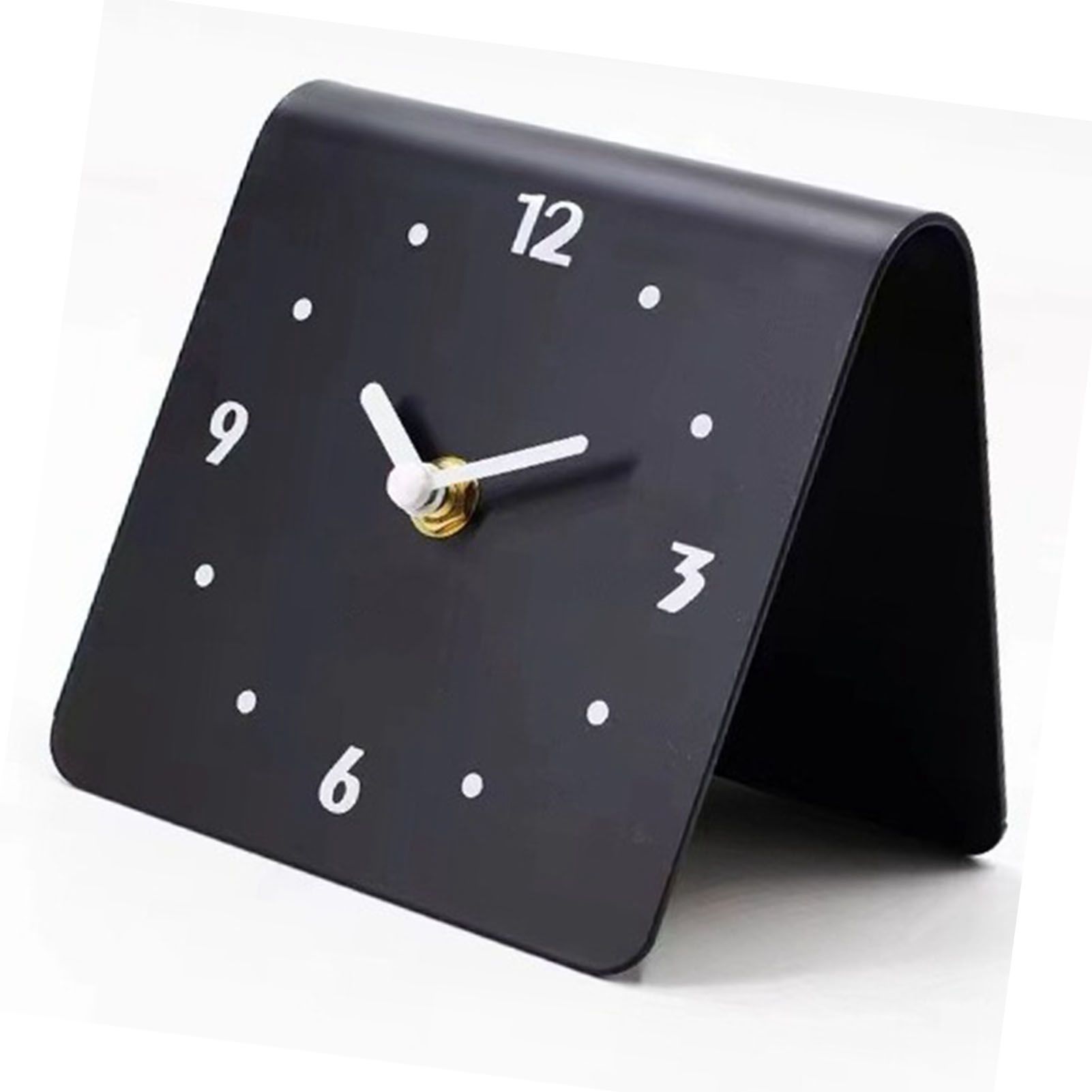Desktop Clock Simple Modern Quiet Movement Metal Desk Clock Ornament for view 6