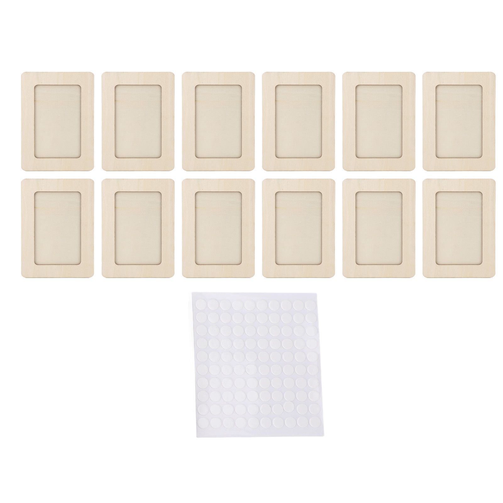 12pcs Wooden Photo Frame 7.5 X 5.5in Decorative DIY Wood Picture Frame Craft view 3