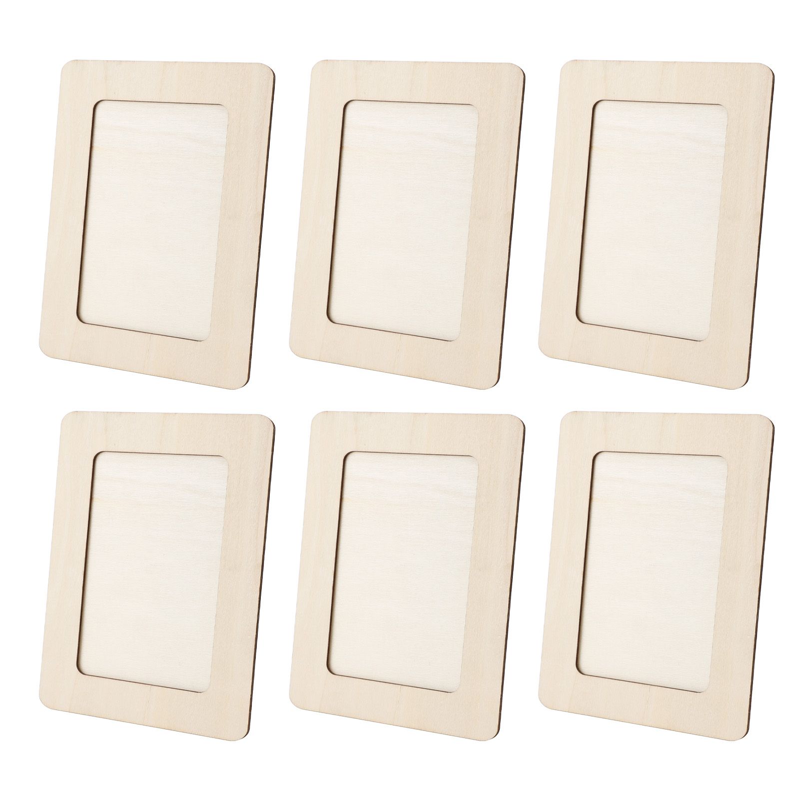 12pcs Wooden Photo Frame 7.5 X 5.5in Decorative DIY Wood Picture Frame Craft view 4