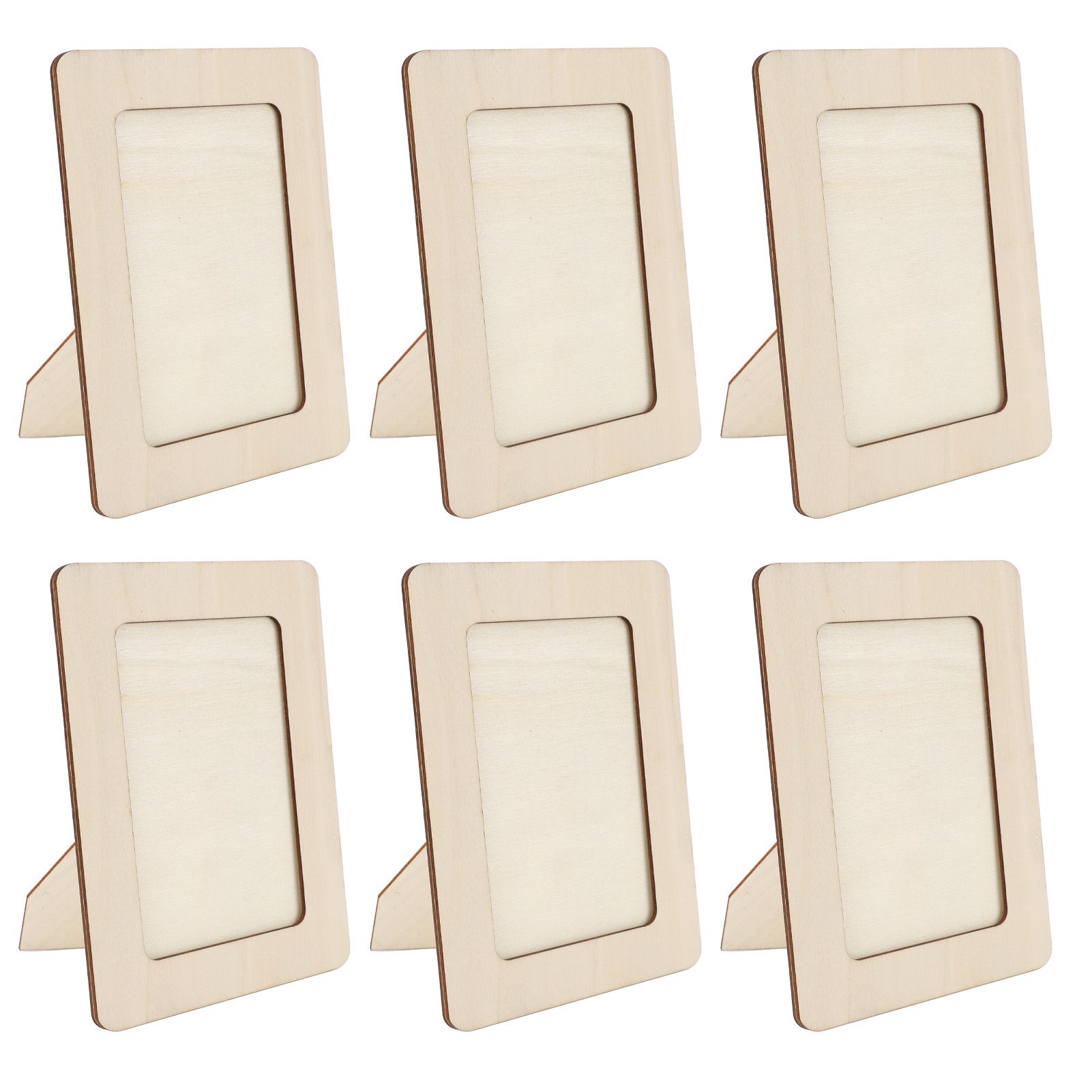 12pcs Wooden Photo Frame 7.5 X 5.5in Decorative DIY Wood Picture Frame Craft view 6