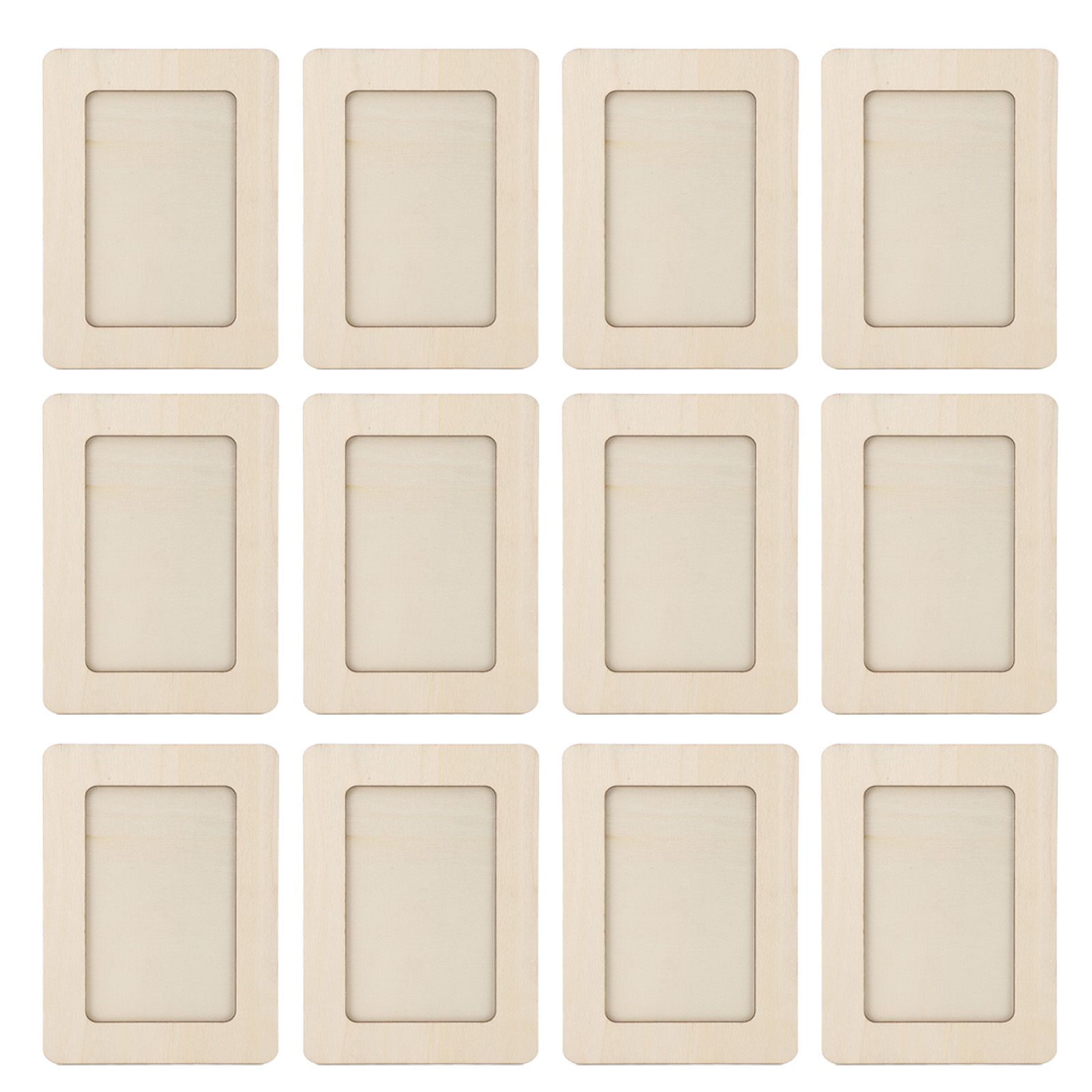 12pcs Wooden Photo Frame 7.5 X 5.5in Decorative DIY Wood Picture Frame Craft view 12