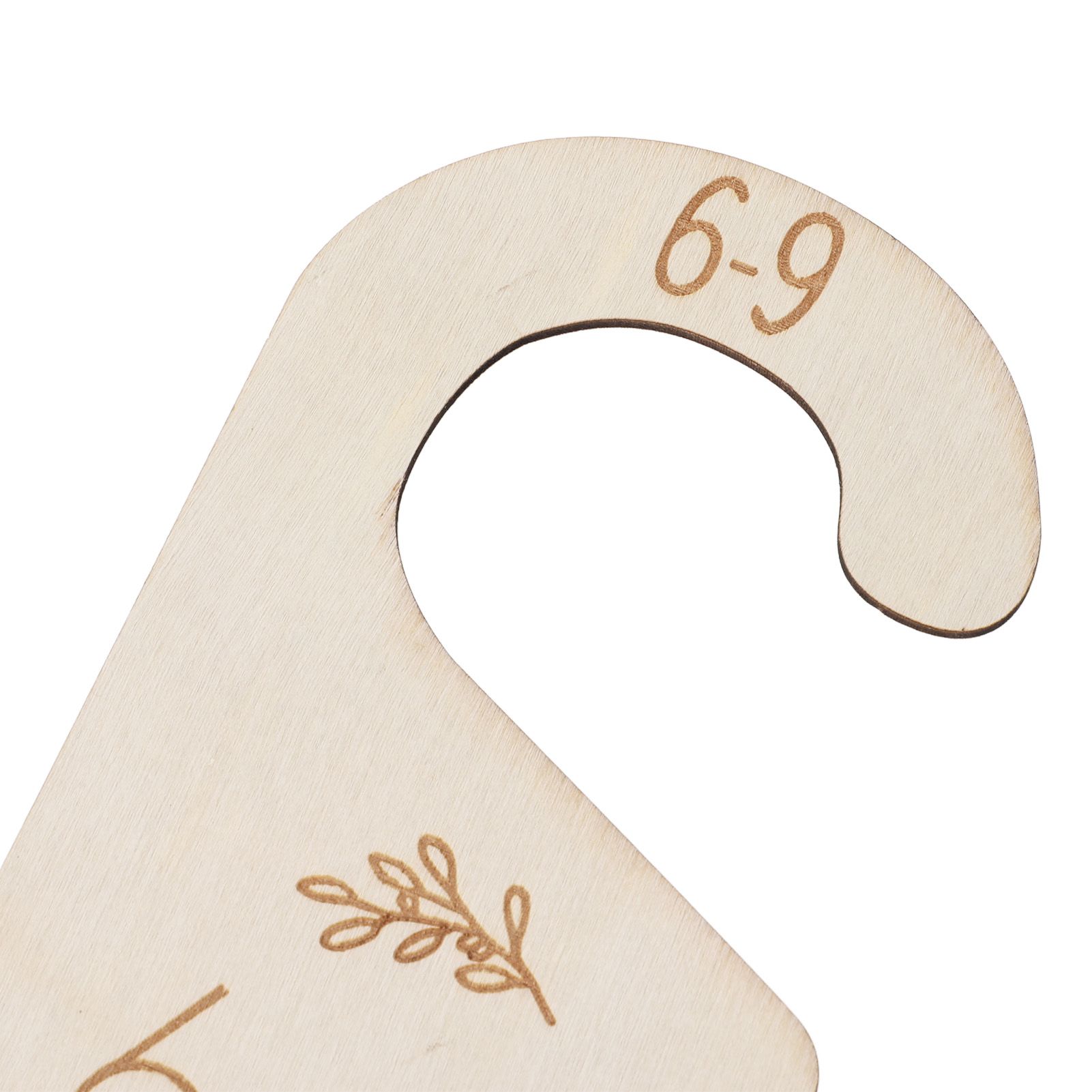 7PCS Set Baby Closet Size Divider Boxwood Dual Sided Toddler Hanger Closet view 2