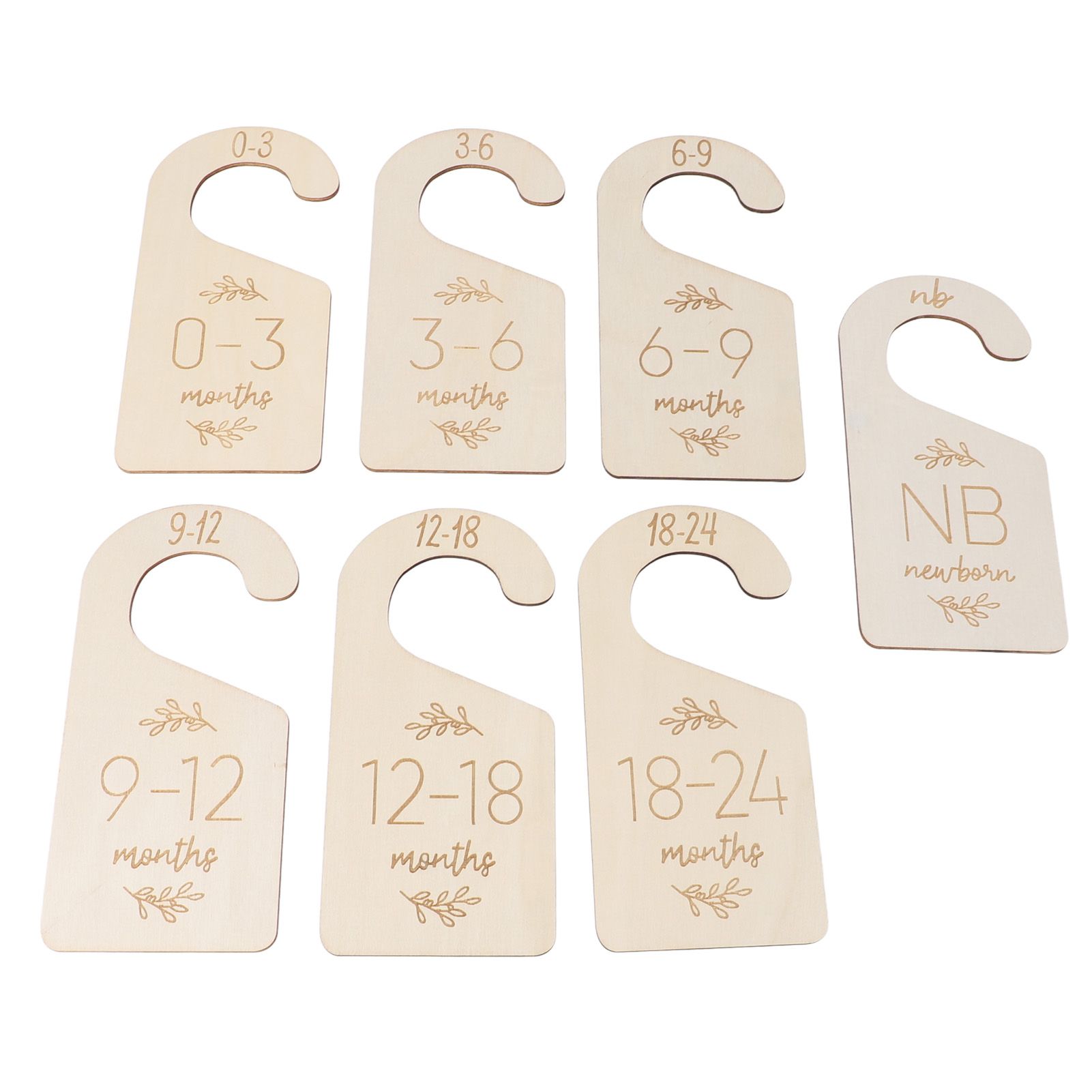 7PCS Set Baby Closet Size Divider Boxwood Dual Sided Toddler Hanger Closet view 9