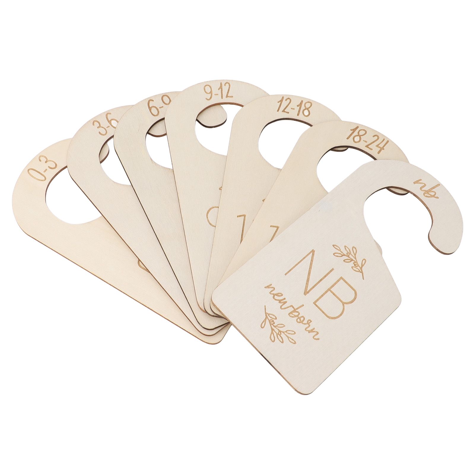 7PCS Set Baby Closet Size Divider Boxwood Dual Sided Toddler Hanger Closet view 12