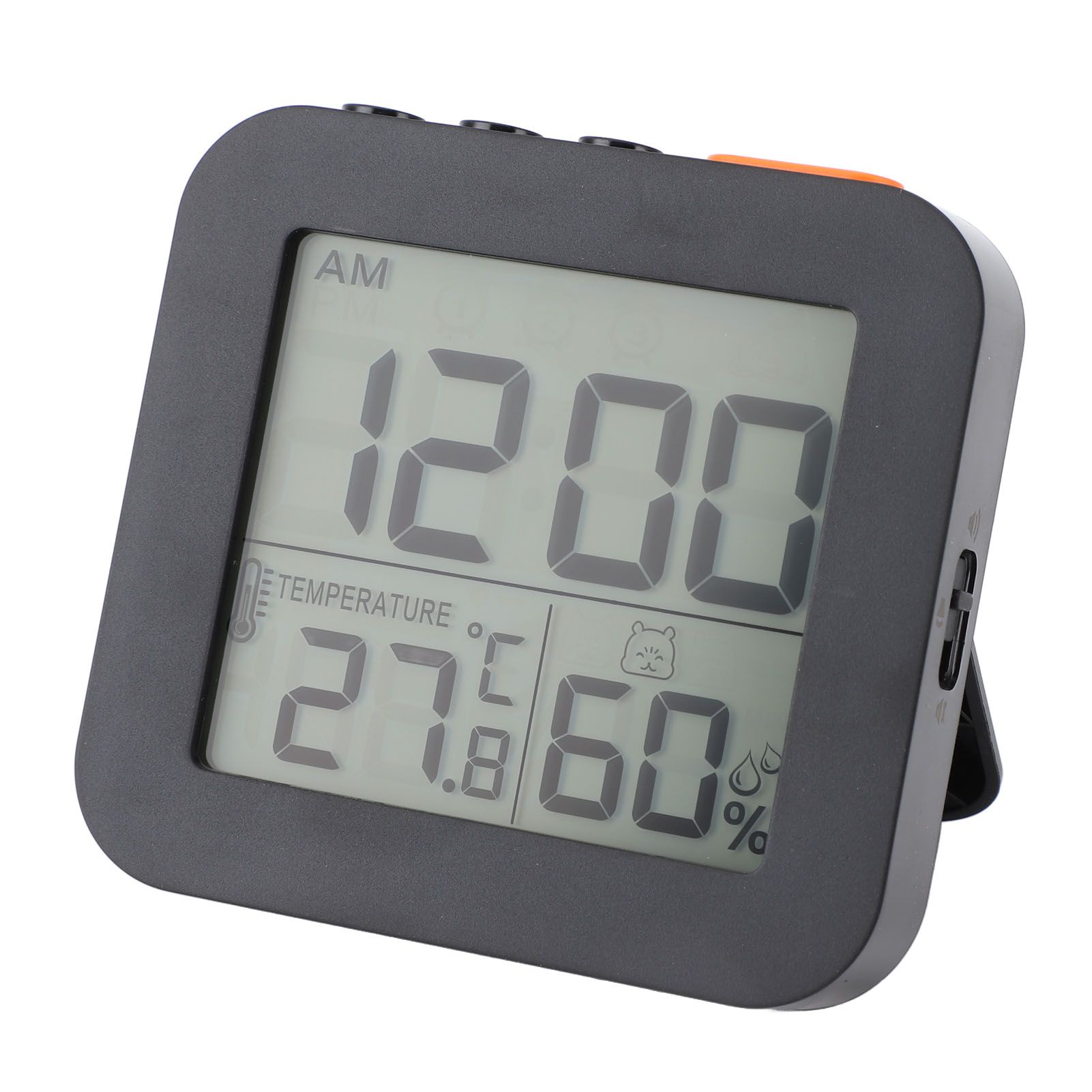 LCD Temperature Humidity Clock Multifunctional Snooze Function Accurate view 3