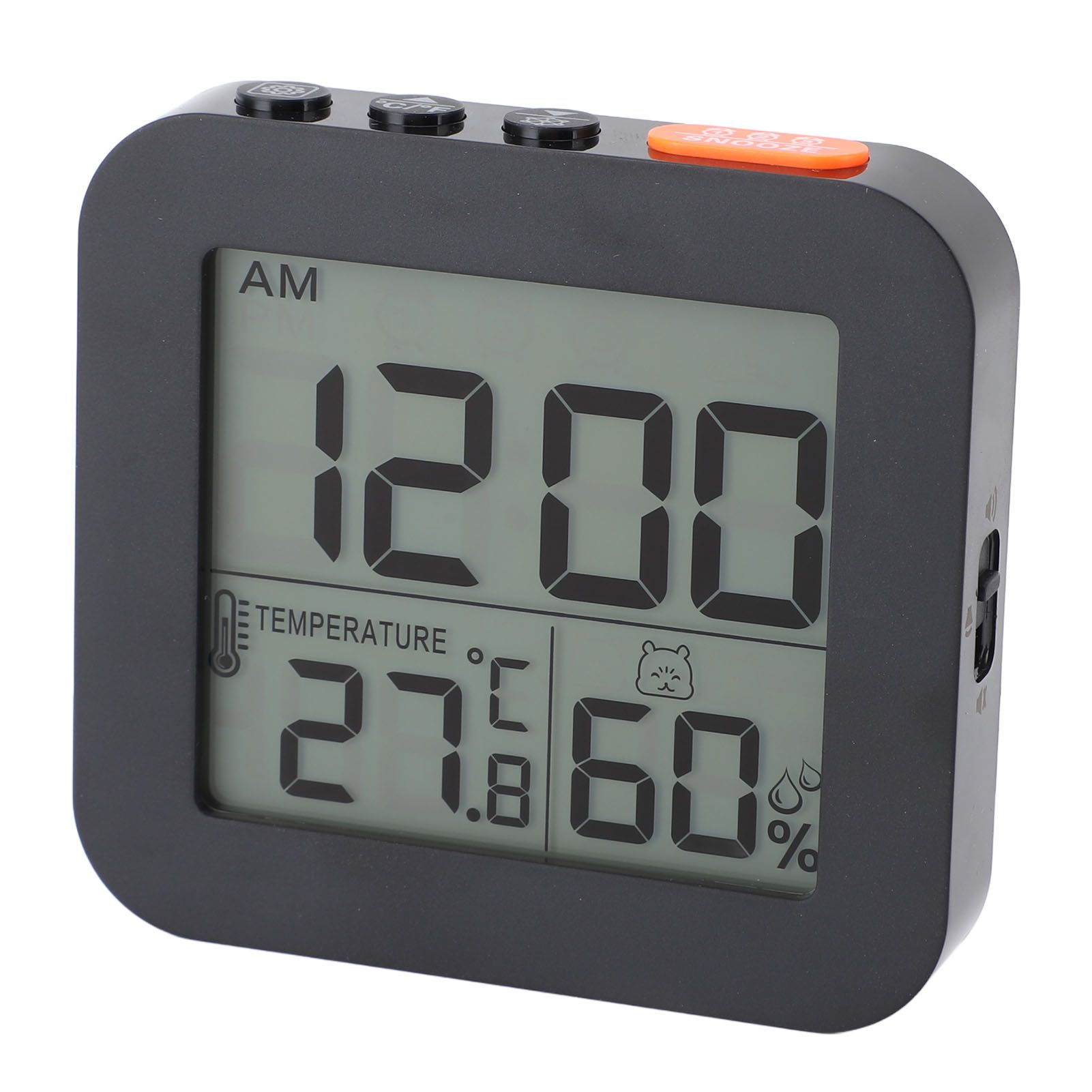 LCD Temperature Humidity Clock Multifunctional Snooze Function Accurate view 4