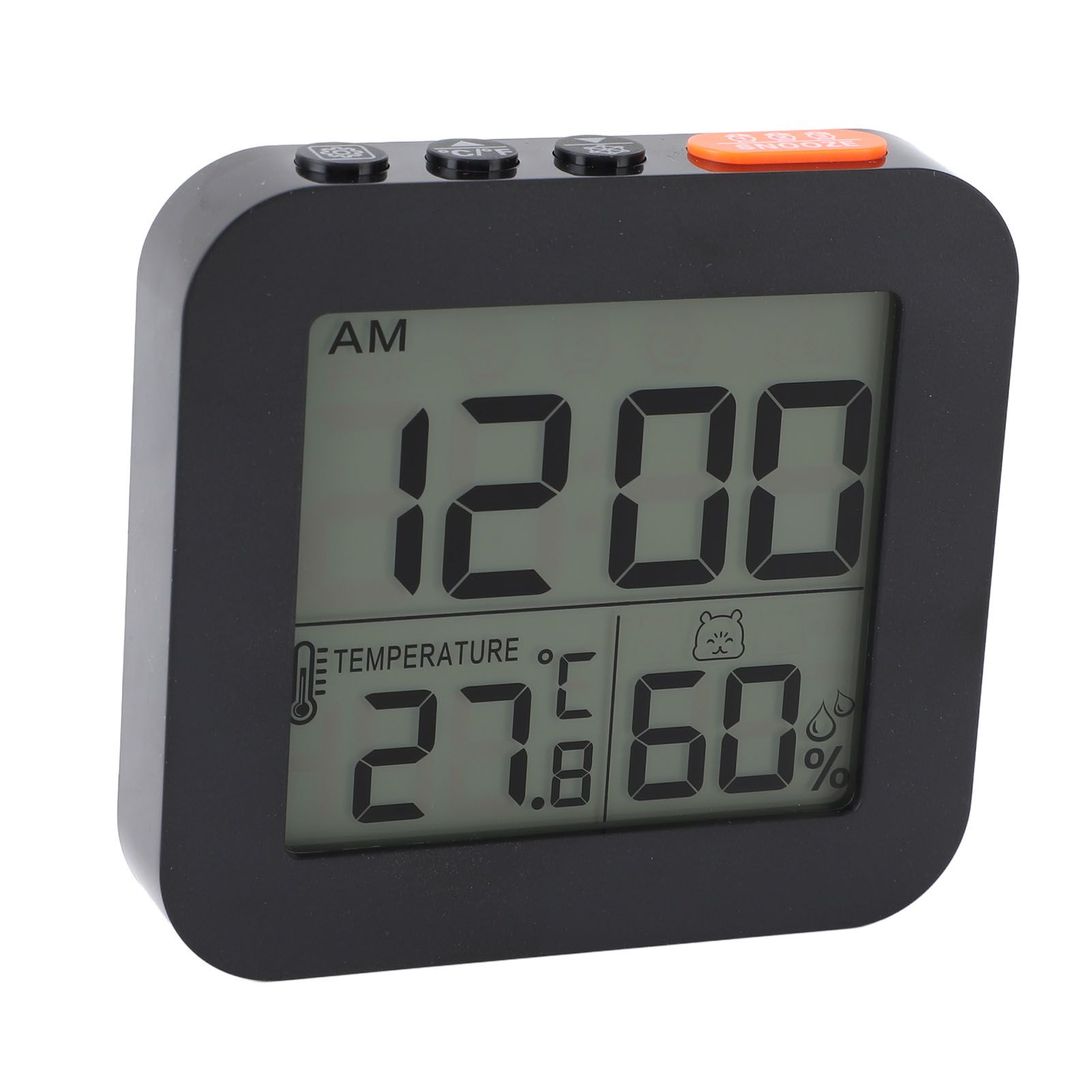 LCD Temperature Humidity Clock Multifunctional Snooze Function Accurate view 8