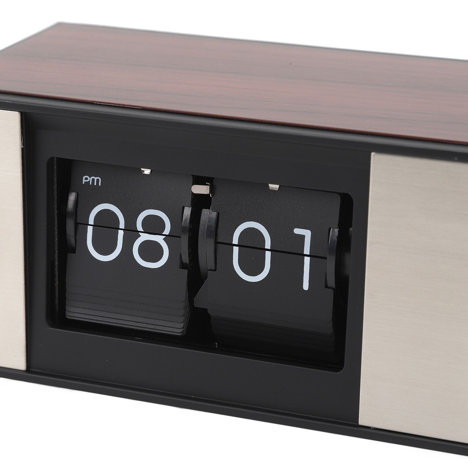 Retro Digital Flip Down Clock Desk Table Clock Easy To Read Battery Powered view 5
